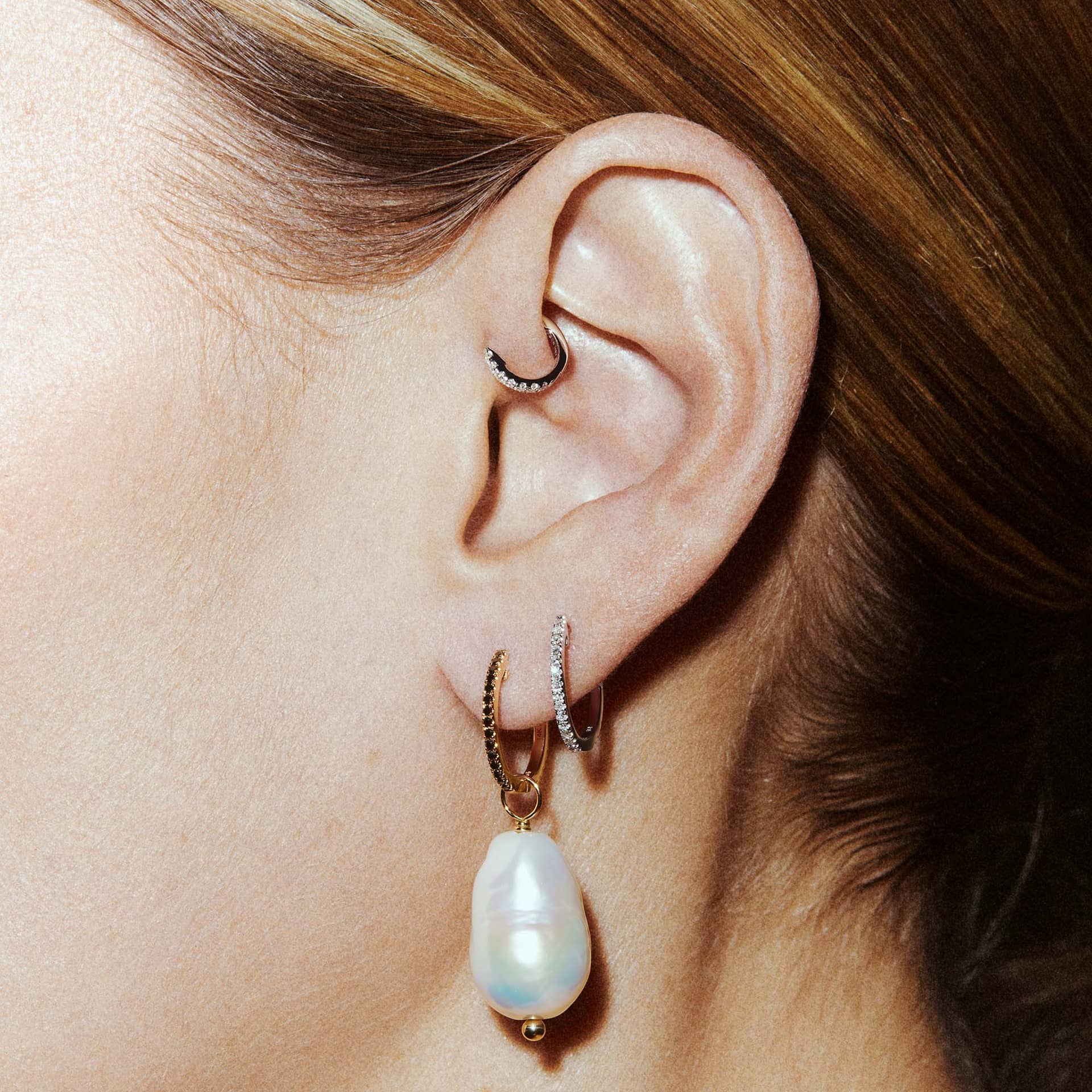 PEARL PENDANT - YELLOW GOLD made by ENNUI