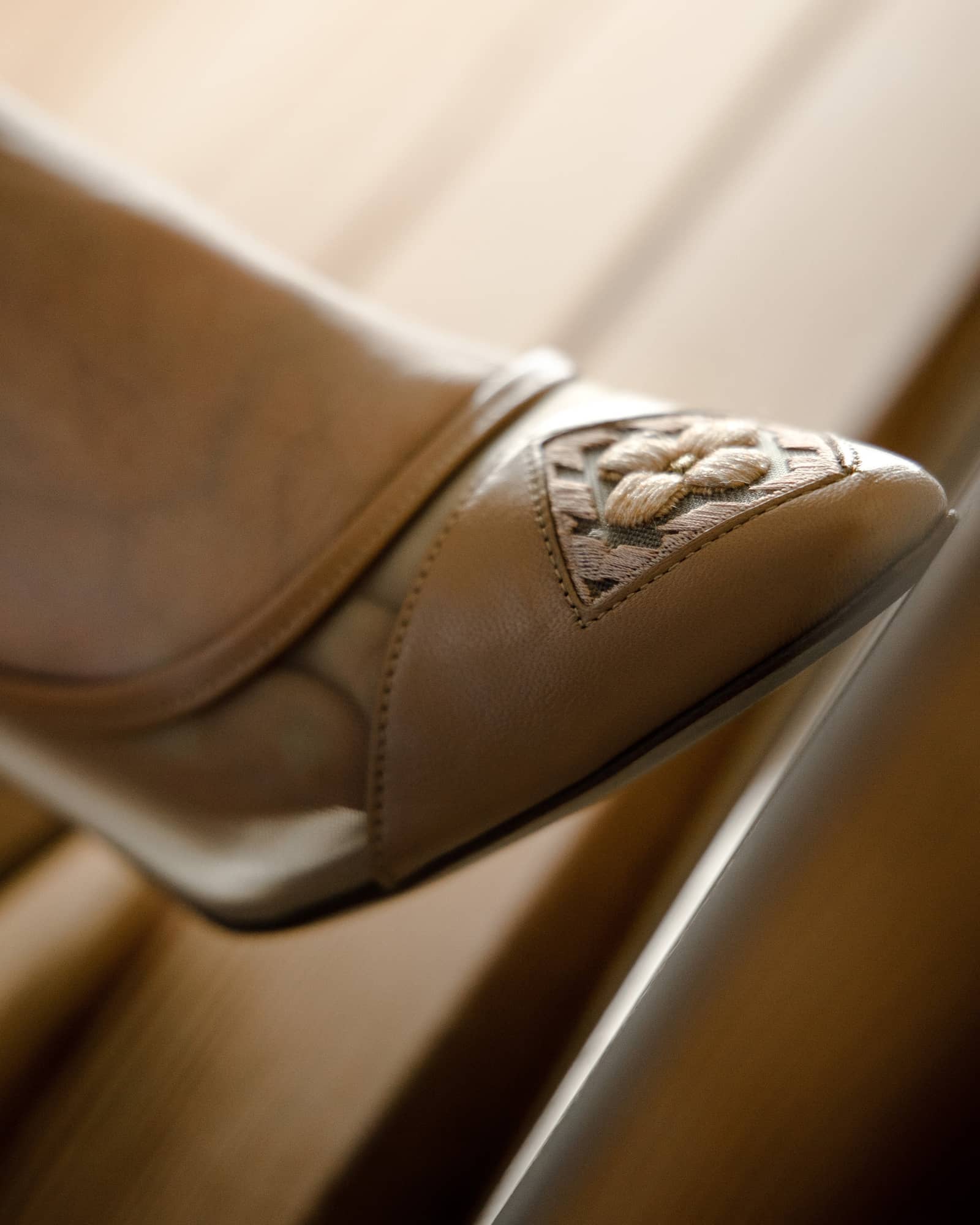 Fiorellini Pump Mesh 45 Tan in Beige made by ATANA