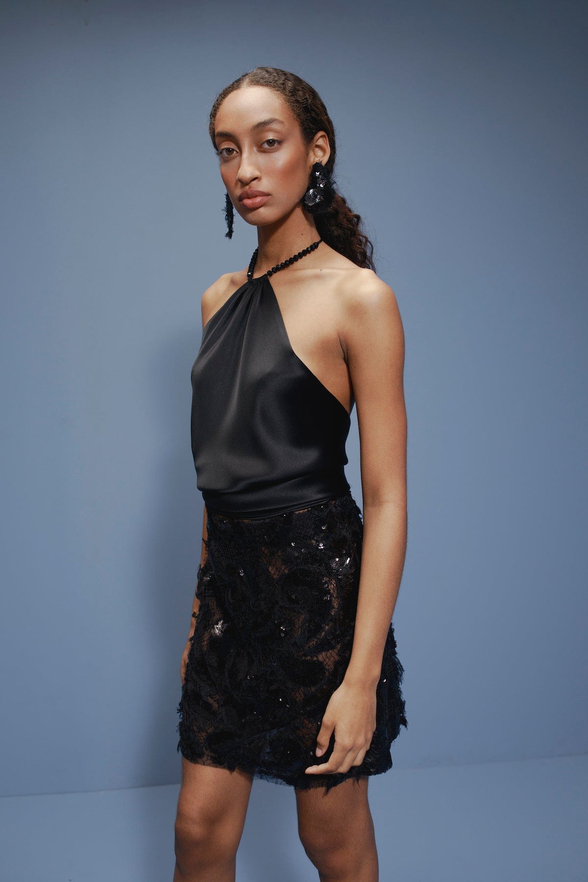 Ryn Black Mini Skirt made by Francesca Miranda