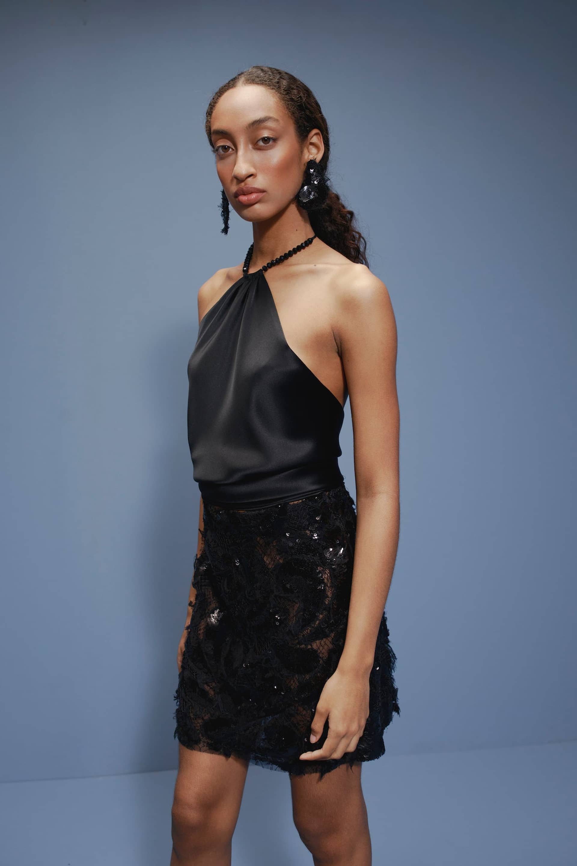 Ryn Black Mini Skirt made by Francesca Miranda