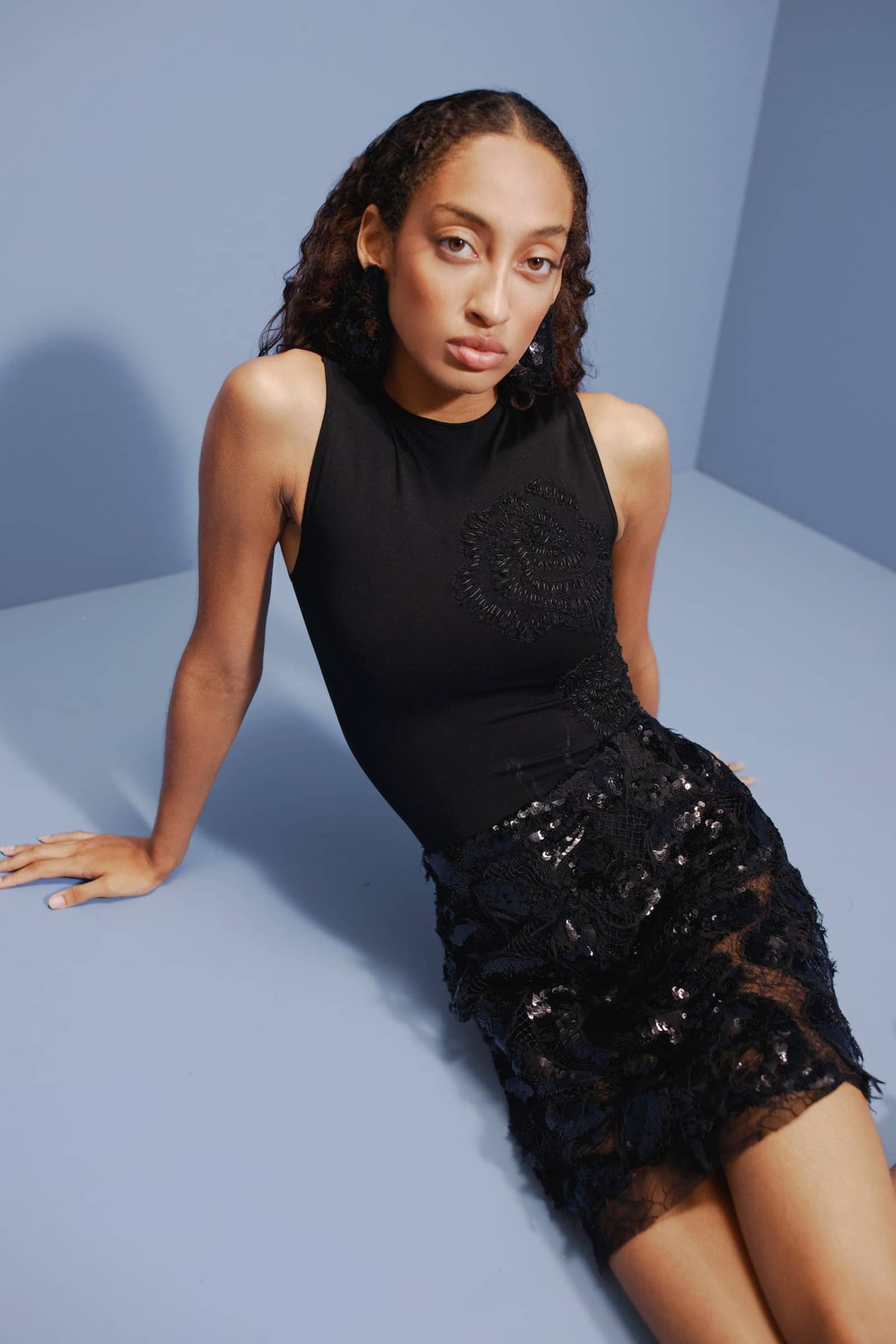 Ryn Black Mini Skirt made by Francesca Miranda