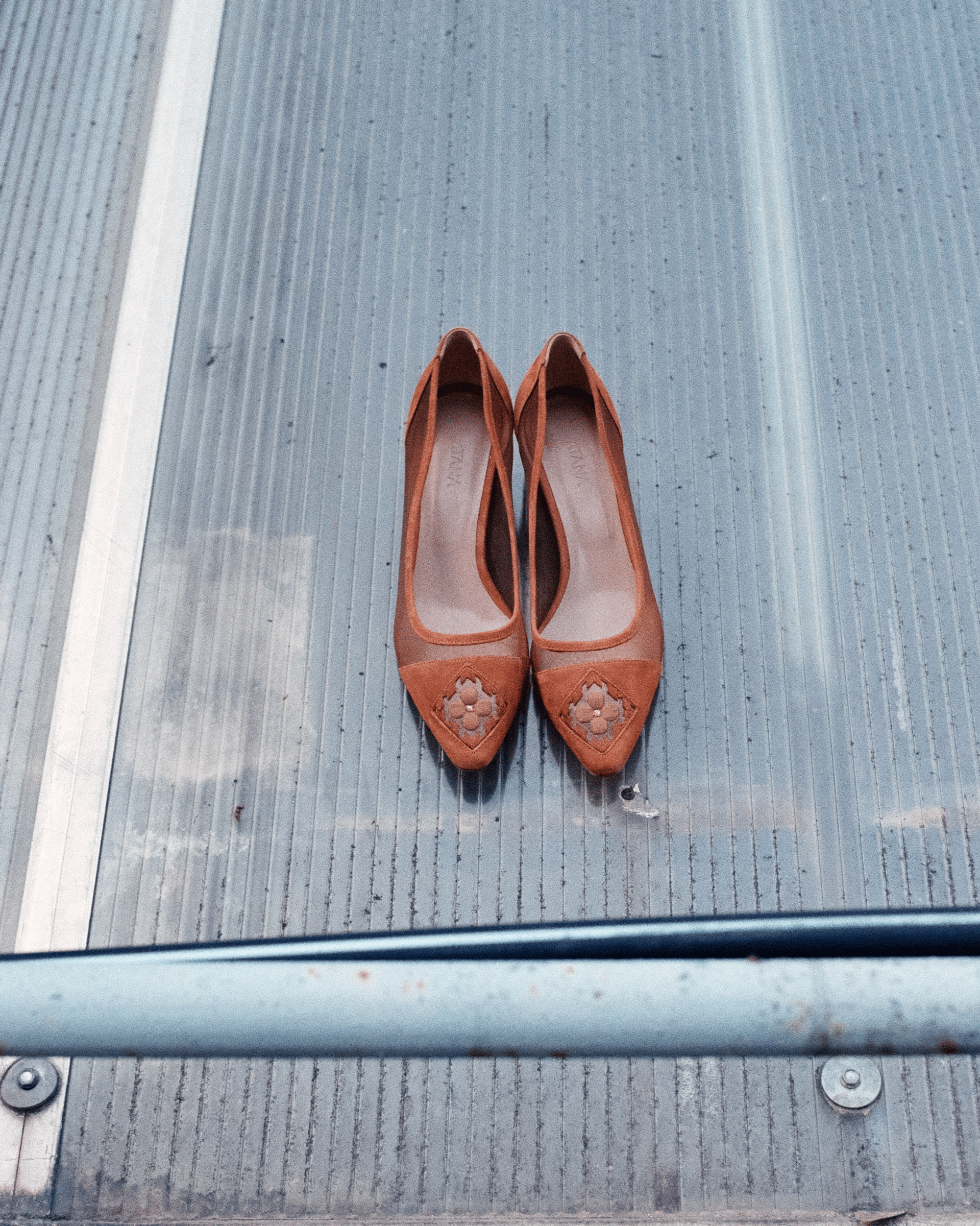 Fiorellini Pump Mesh 45 Sienna in Orange made by ATANA