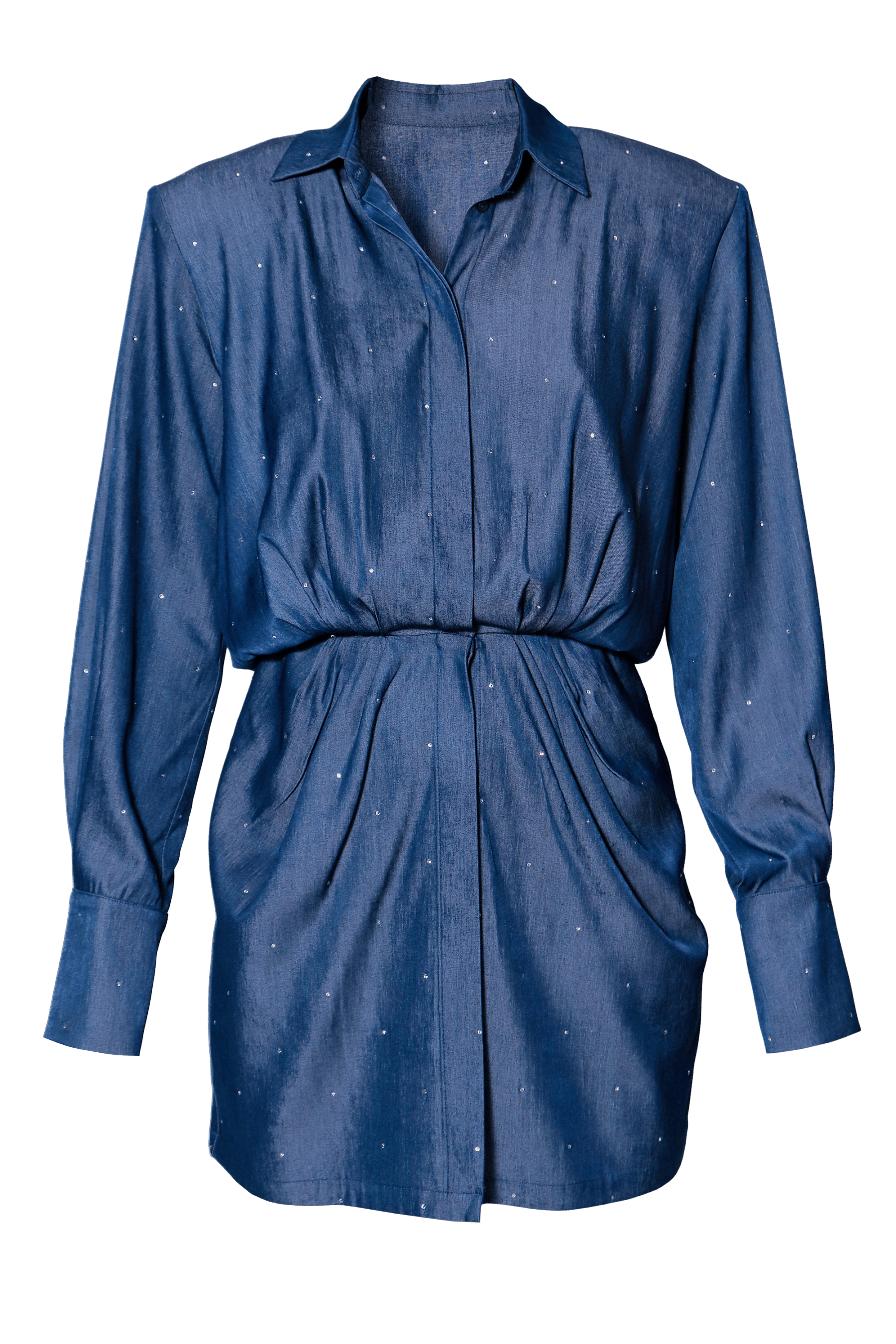 Dress Electra Navy Denim Jets made by HALEWSKI