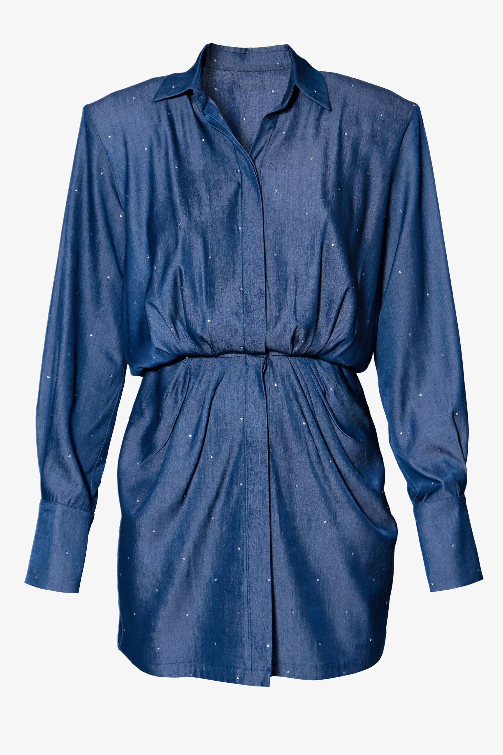 Dress Electra Navy Denim Jets made by HALEWSKI