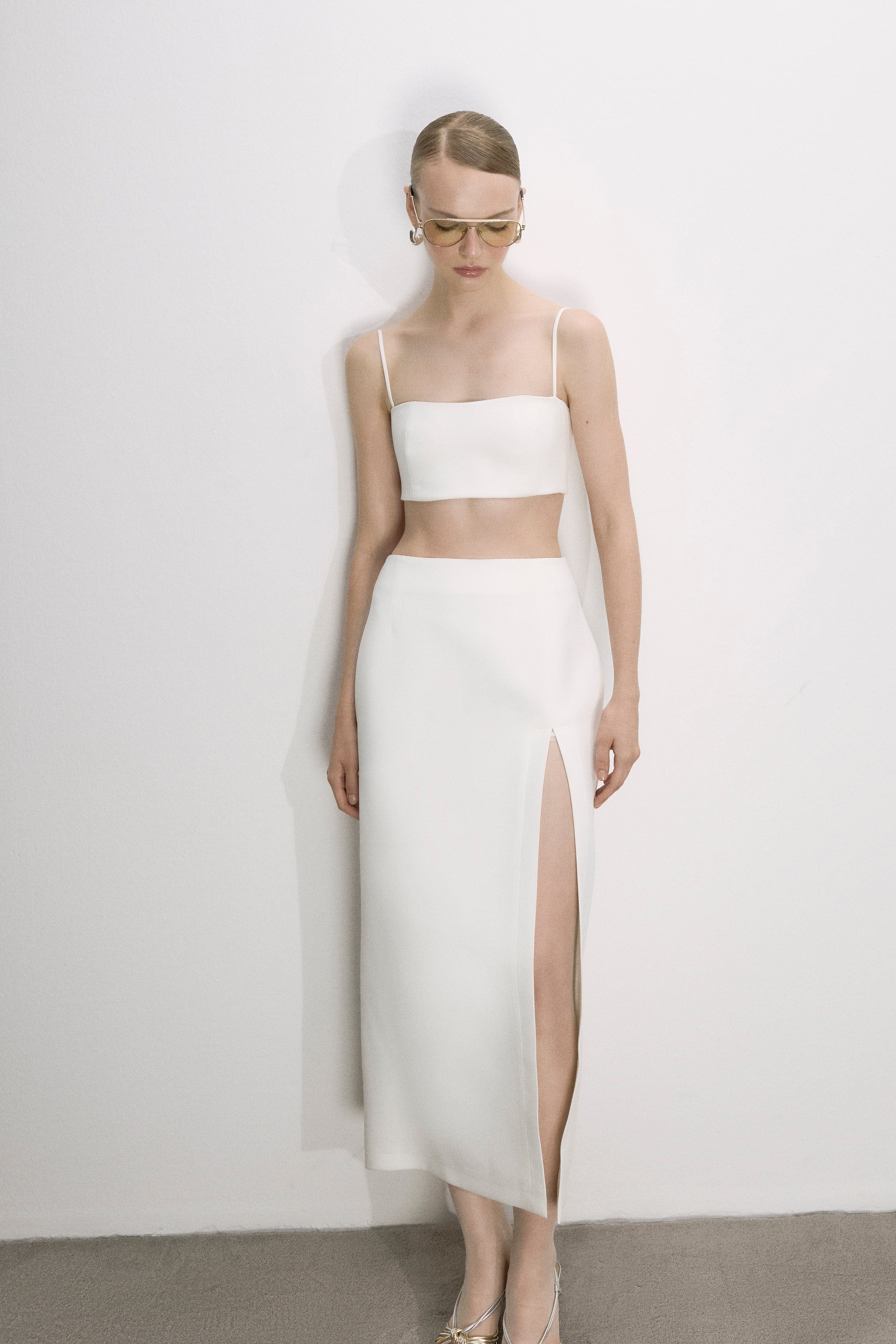 Lea Maxi Skirt In Blanche made by Nazli Ceren