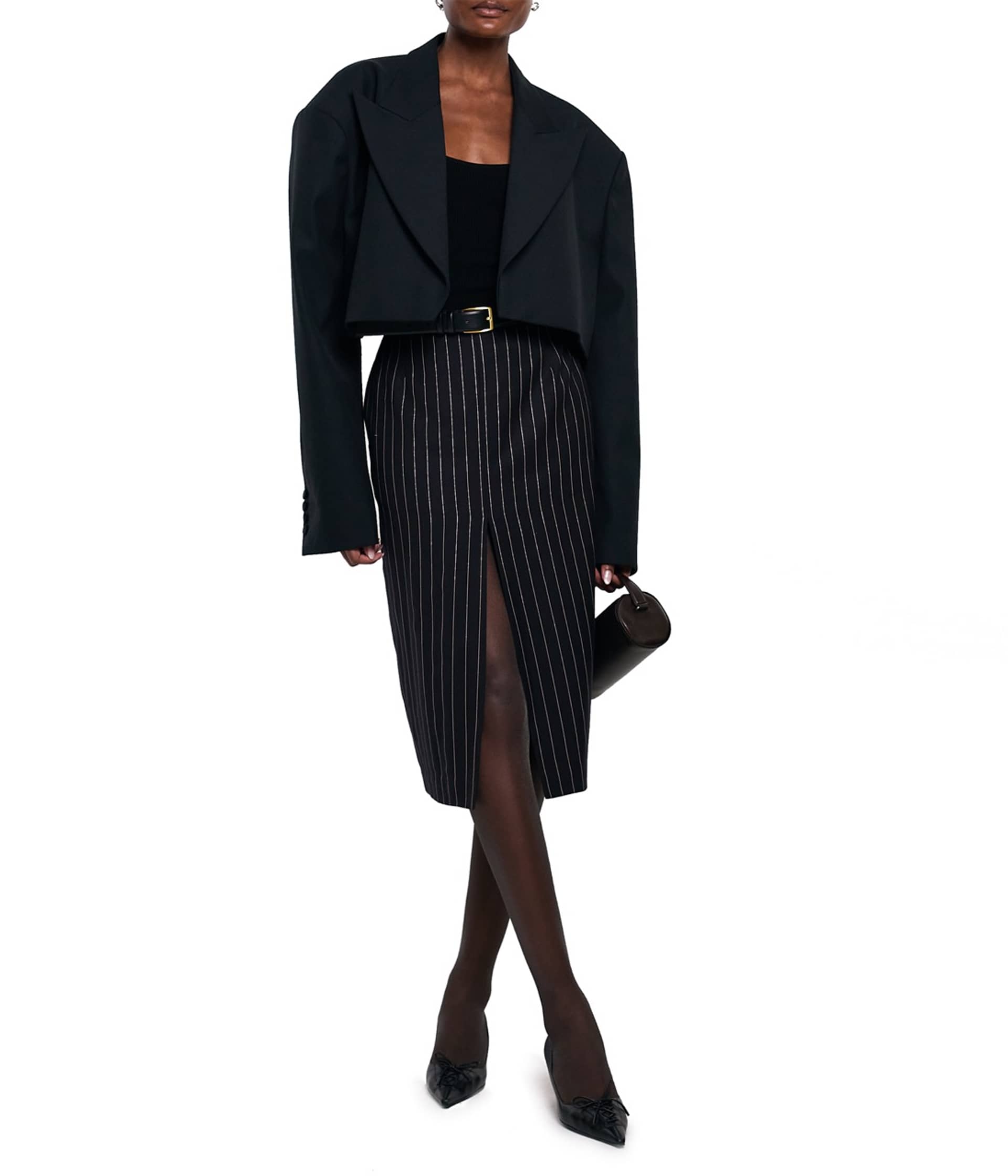 Pinstripe pencil skirt made by AFTERHOURS