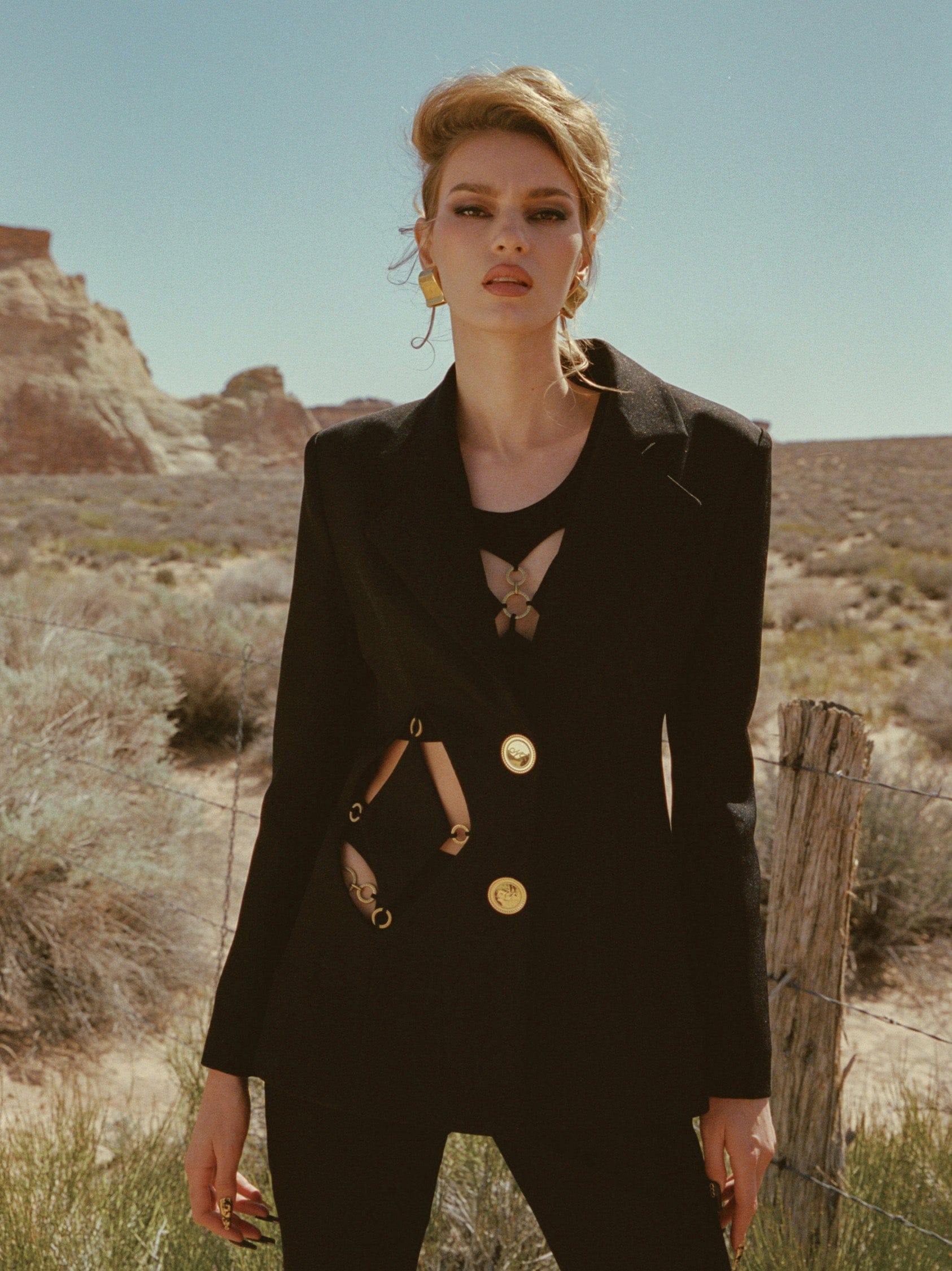 Sahara Blazer (Final Sale) in Black made by Nana Jacqueline