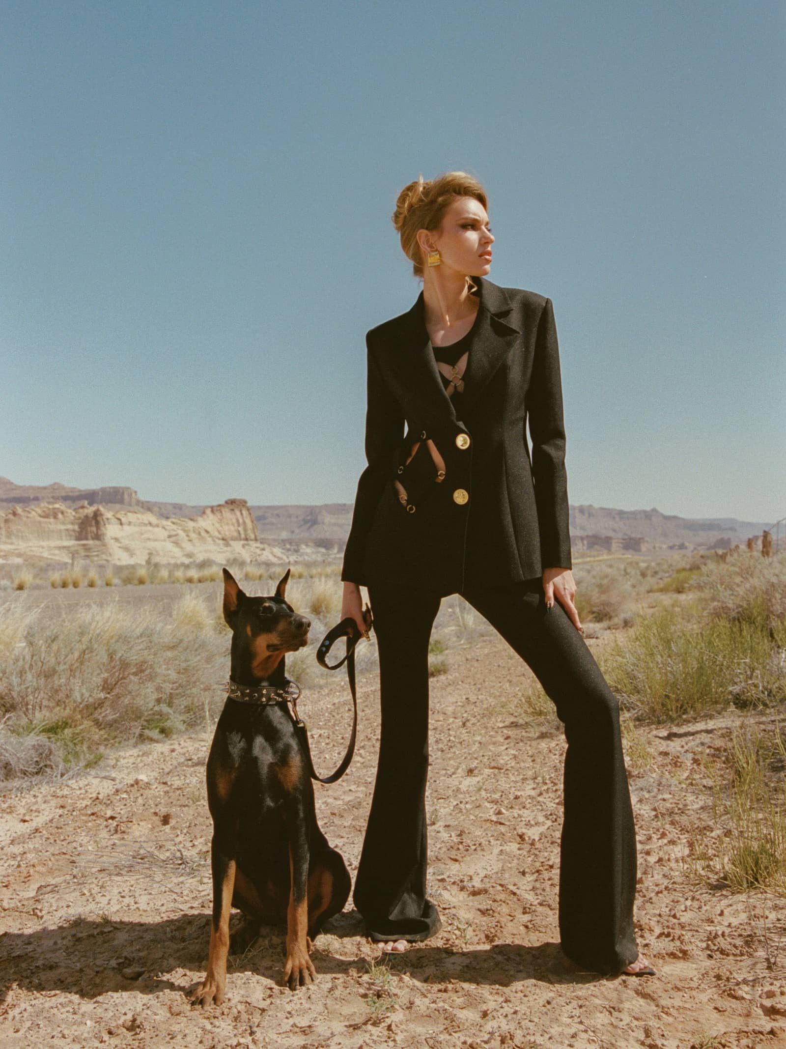 Sahara Blazer (Final Sale) in Black made by Nana Jacqueline