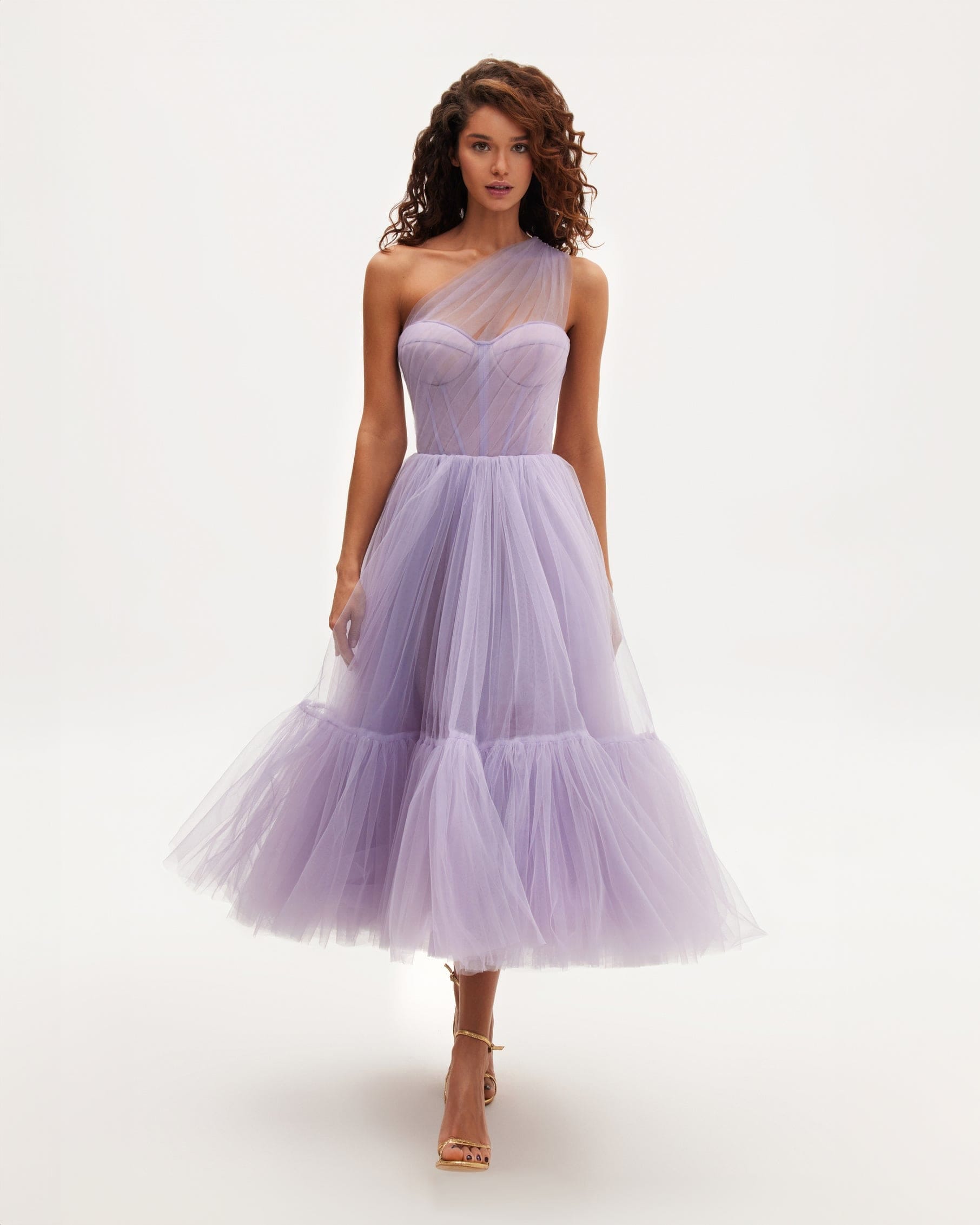 Milla | Lavender One-Shoulder Cocktail Tulle Dress | Women's