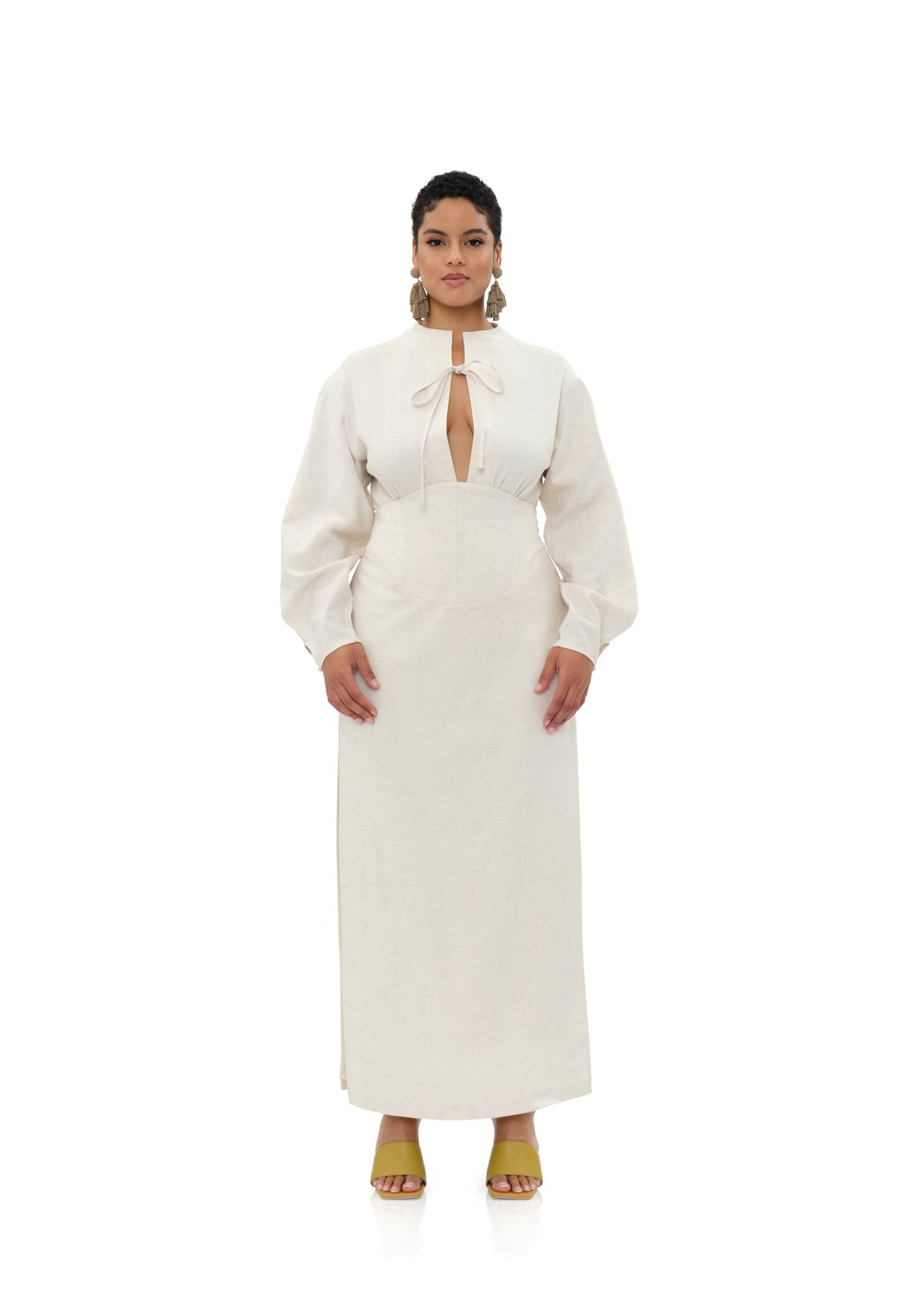 LINO CORSET SKIRT - LIMESTONE made by Andrea Iyamah