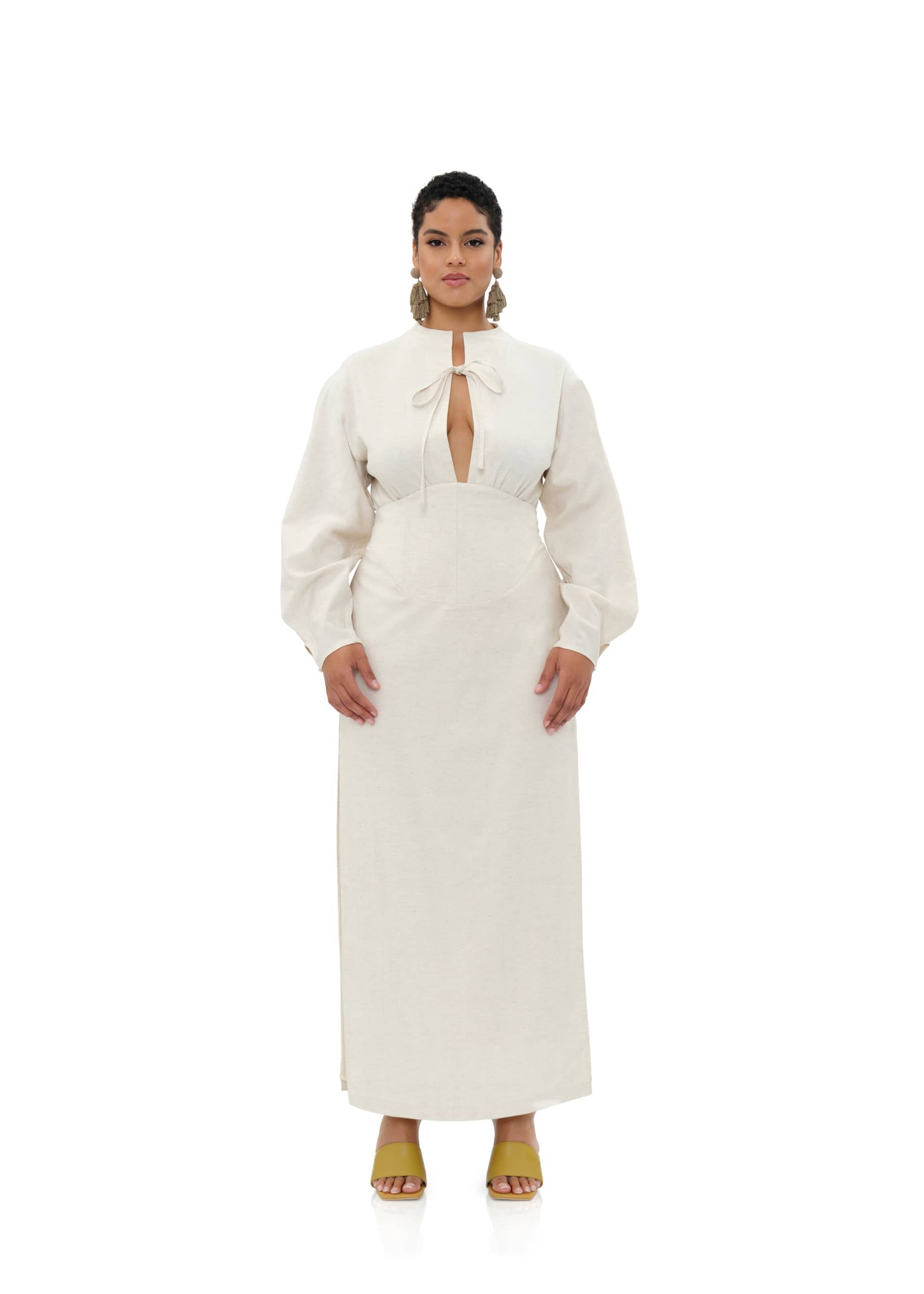 LINO CORSET SKIRT - LIMESTONE made by Andrea Iyamah