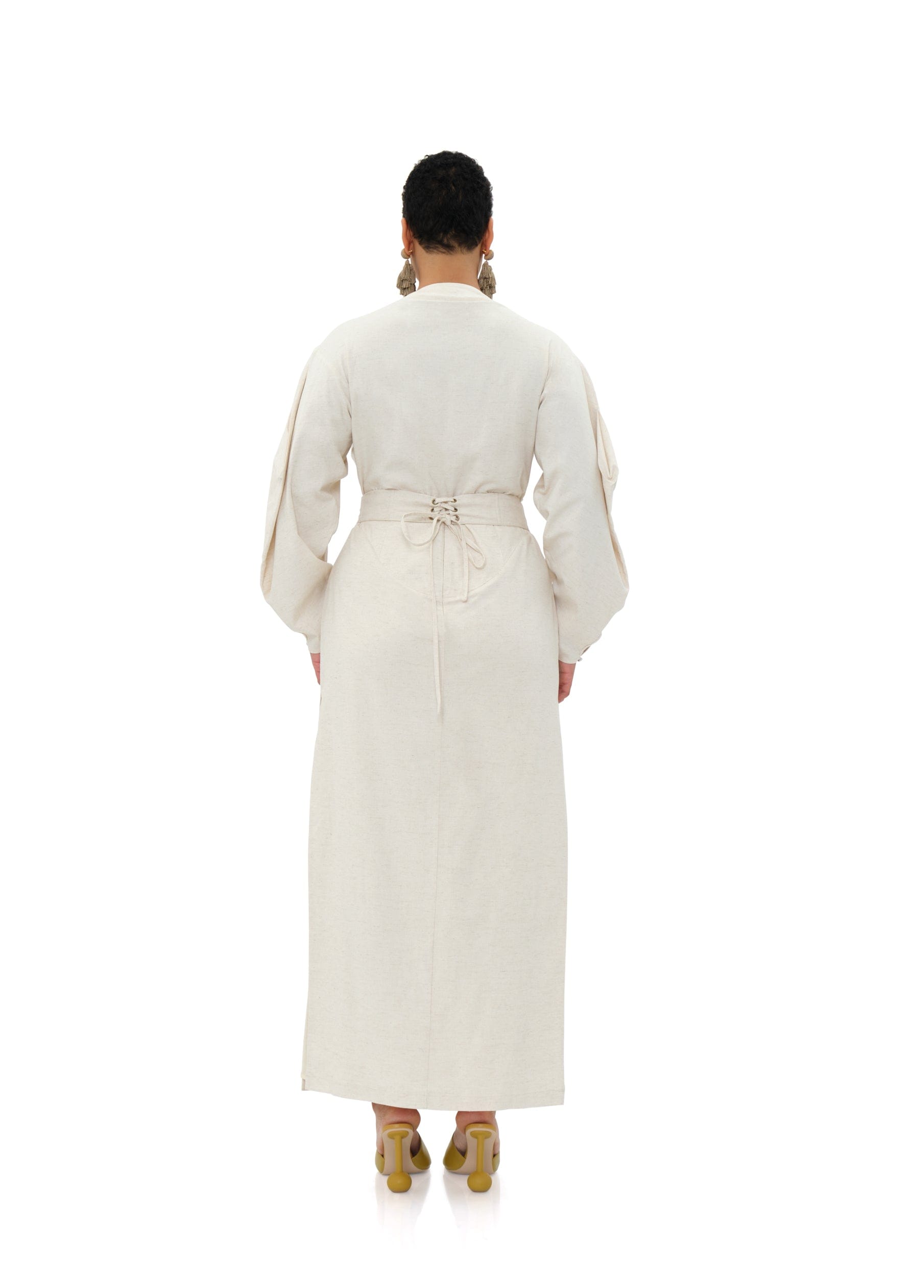 LINO CORSET SKIRT - LIMESTONE made by Andrea Iyamah