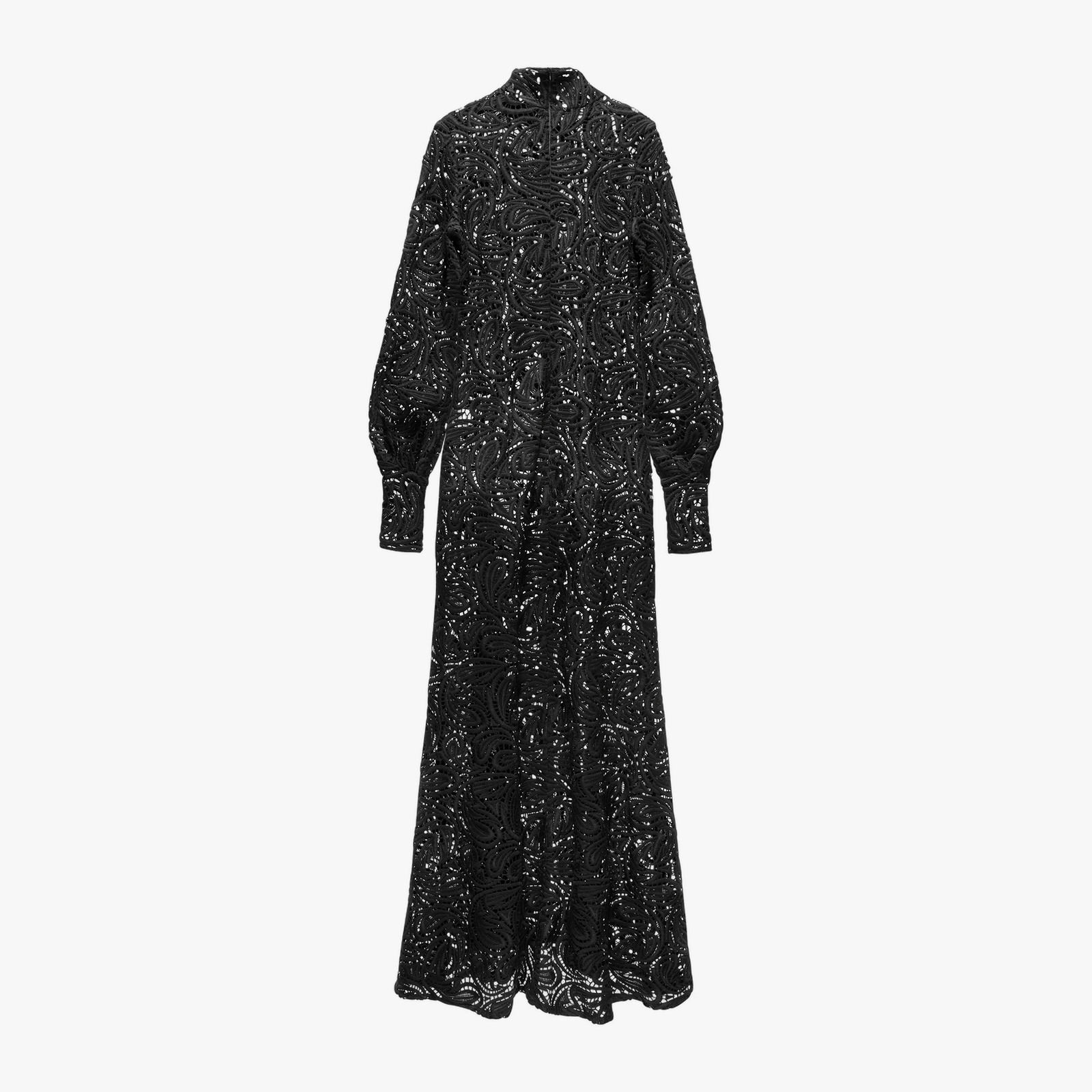 Black Long Guipure Dress made by YAVORSKA