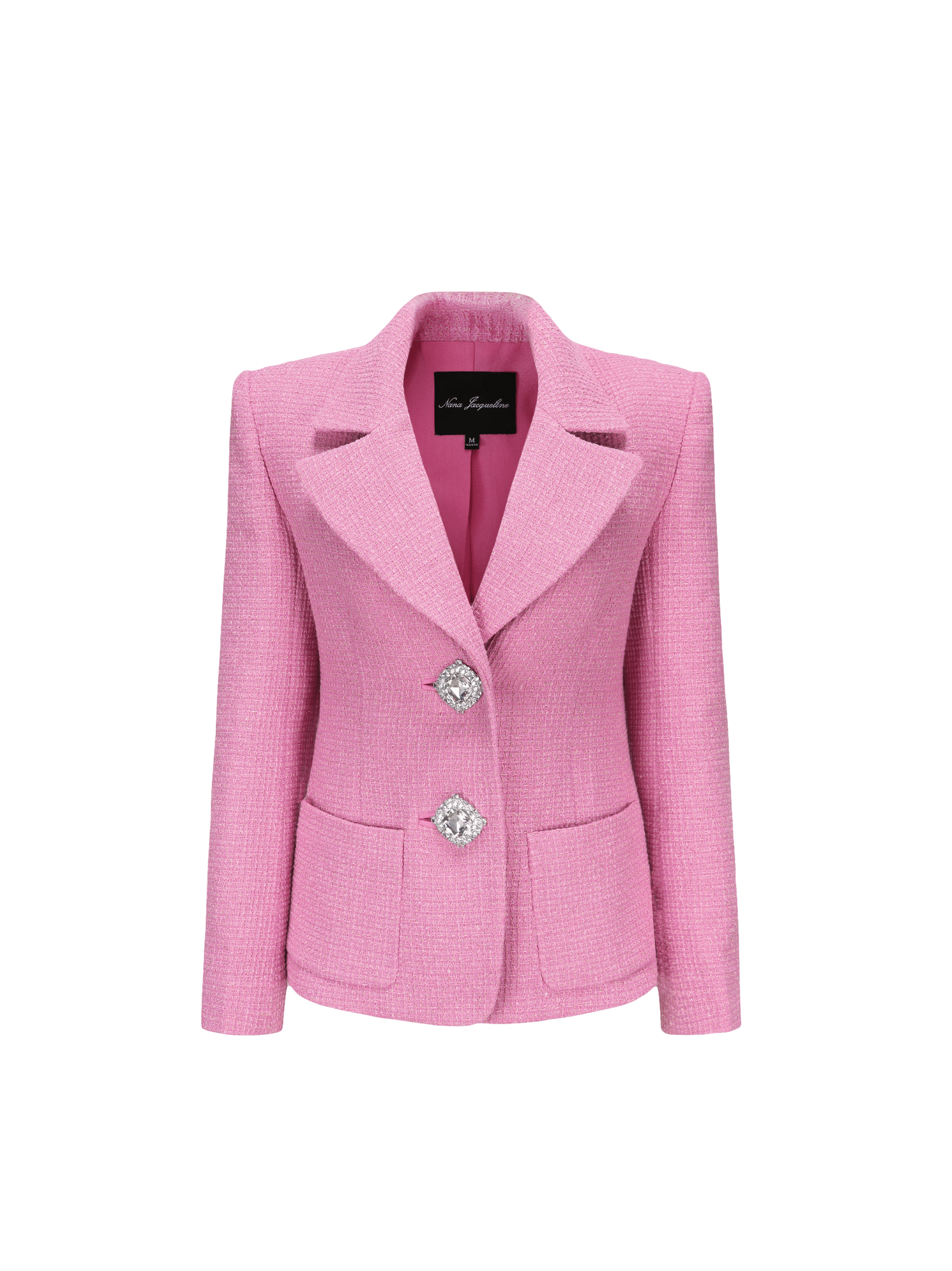 Maya Lapel Suit Jacket (Pink) in Pink made by Nana Jacqueline