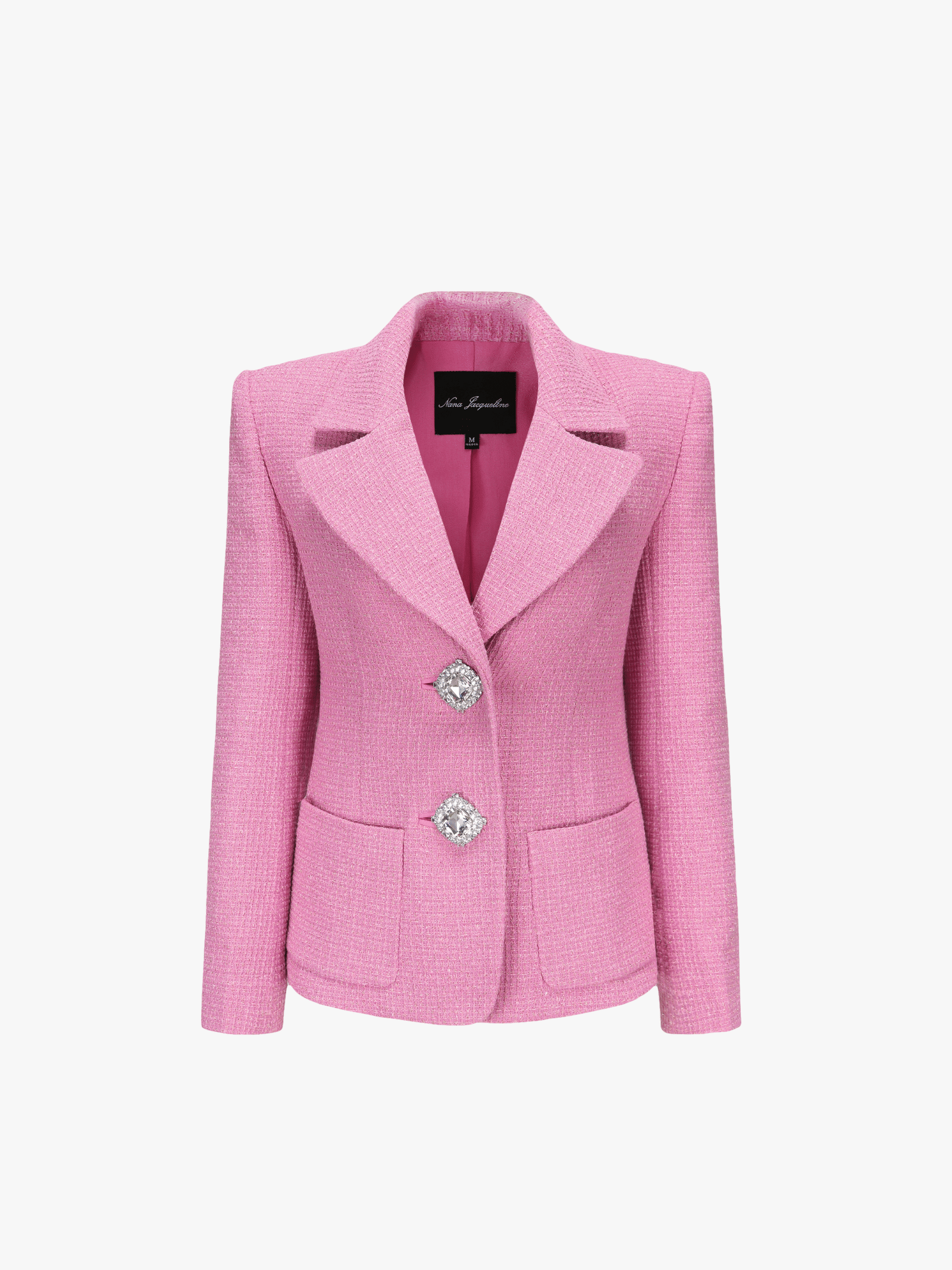 Maya Lapel Suit Jacket (Pink) in Pink made by Nana Jacqueline