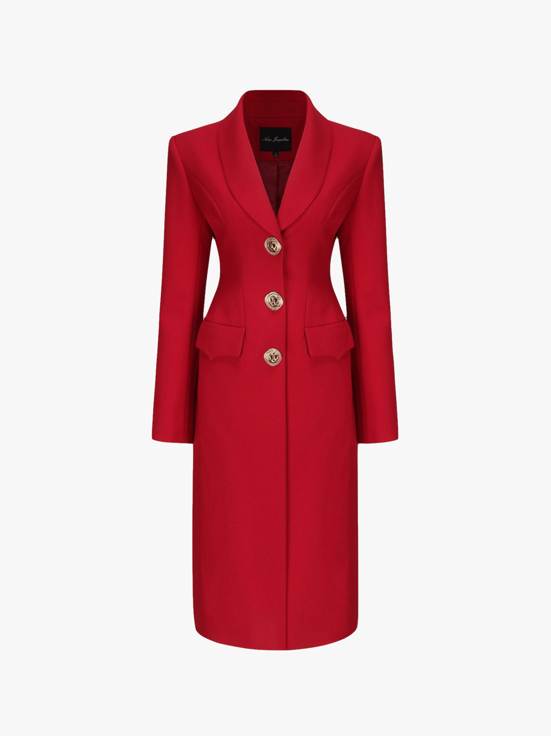 Evie Long Suit Jacket (Red) made by Nana Jacqueline