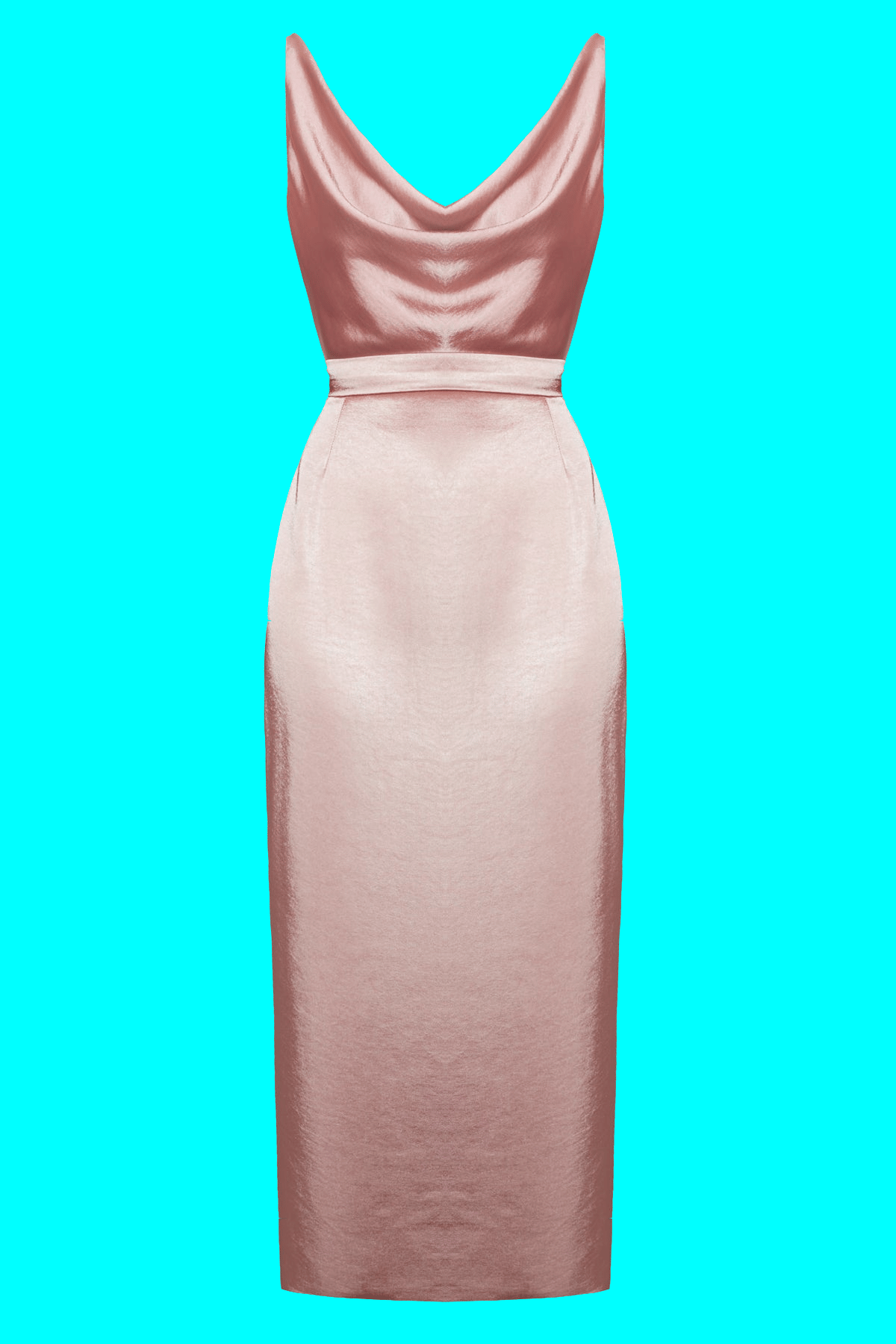 UNDRESS | KAMEA nude satin backless midi dress | Women's Pink Midi dresses | Seezona UNDRESS | KAMEA nude satin backless midi dress | Women's Pink Midi dresses | Seezona