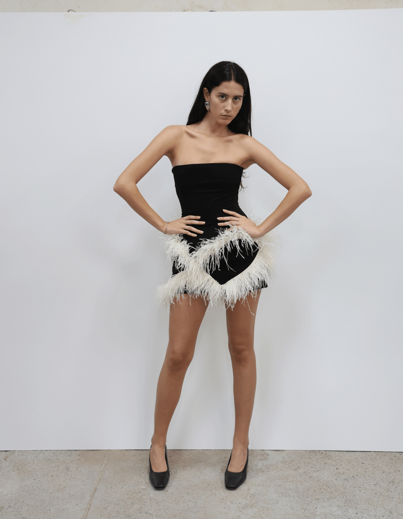 PENDA Mini Dress With Feathers made by MAET