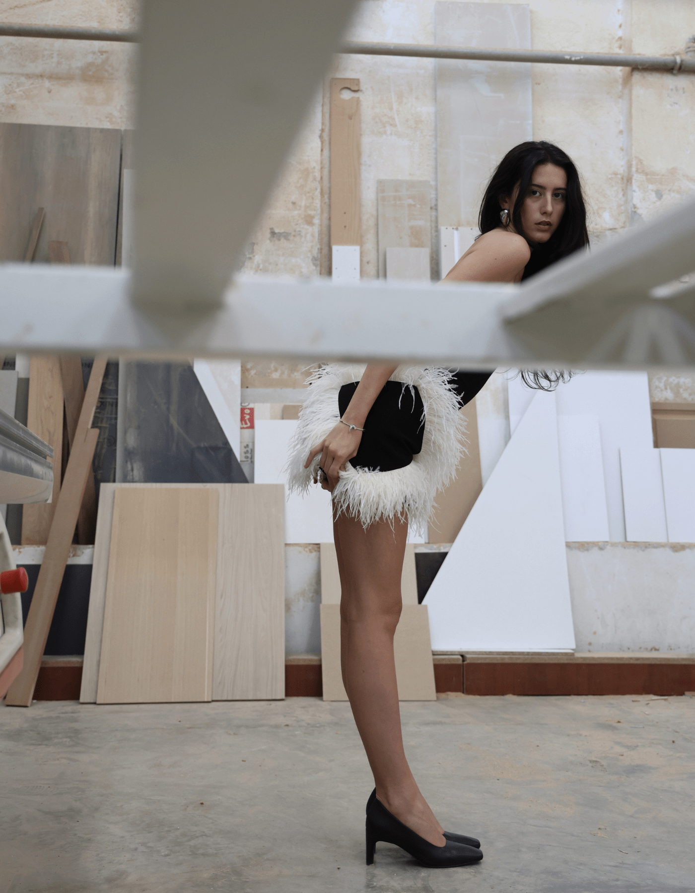 PENDA Mini Dress With Feathers made by MAET