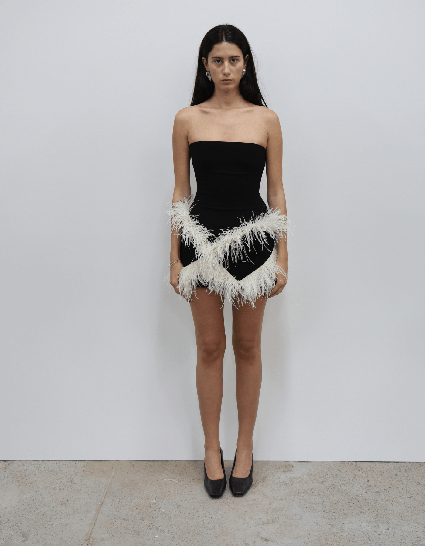 PENDA Mini Dress With Feathers made by MAET