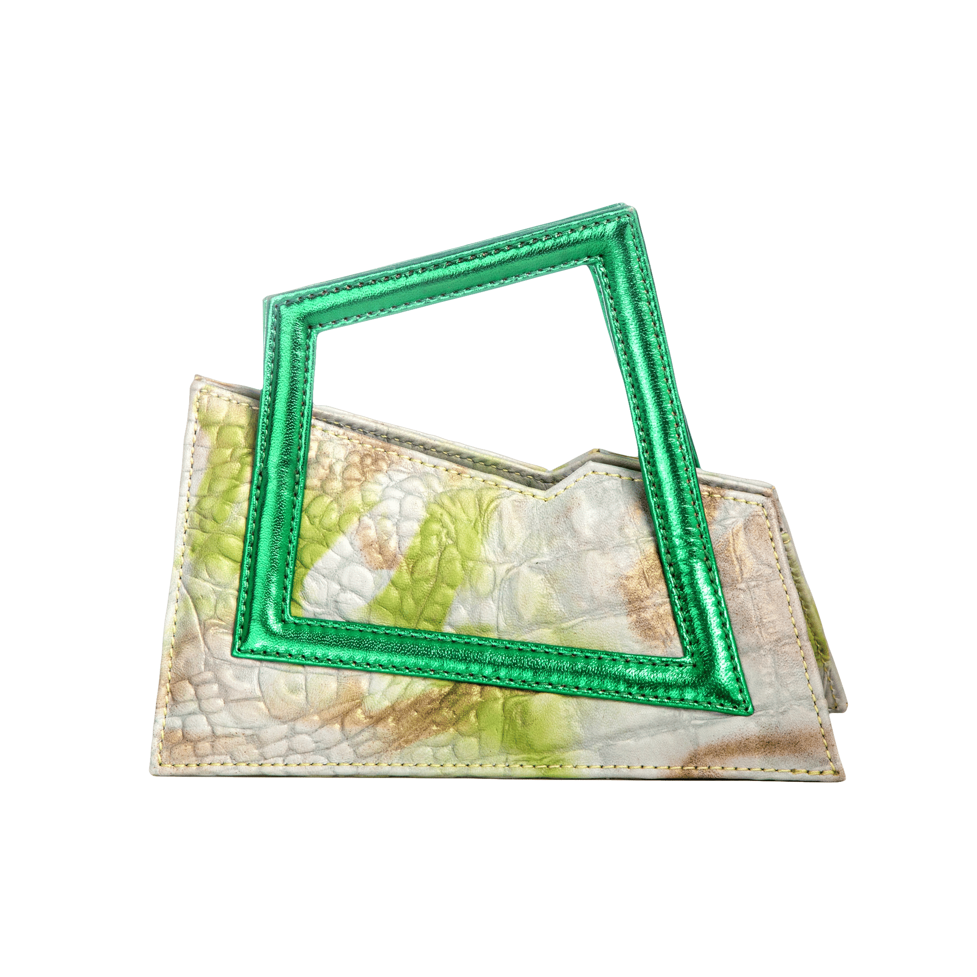 Jari'aa - Pistacchio - Square Top Handle Bag made by ALIEL