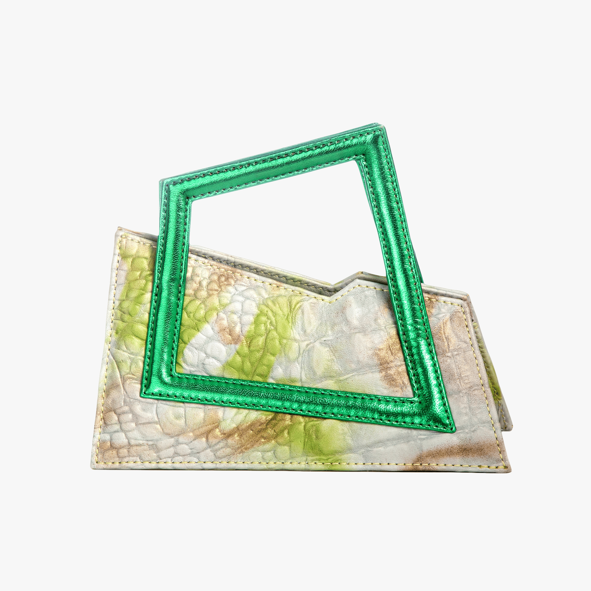 Jari'aa - Pistacchio - Square Top Handle Bag made by ALIEL