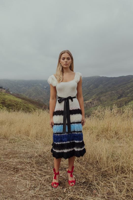 Sundown Handmade Multicolor Knit Dress made by ANDREEVA