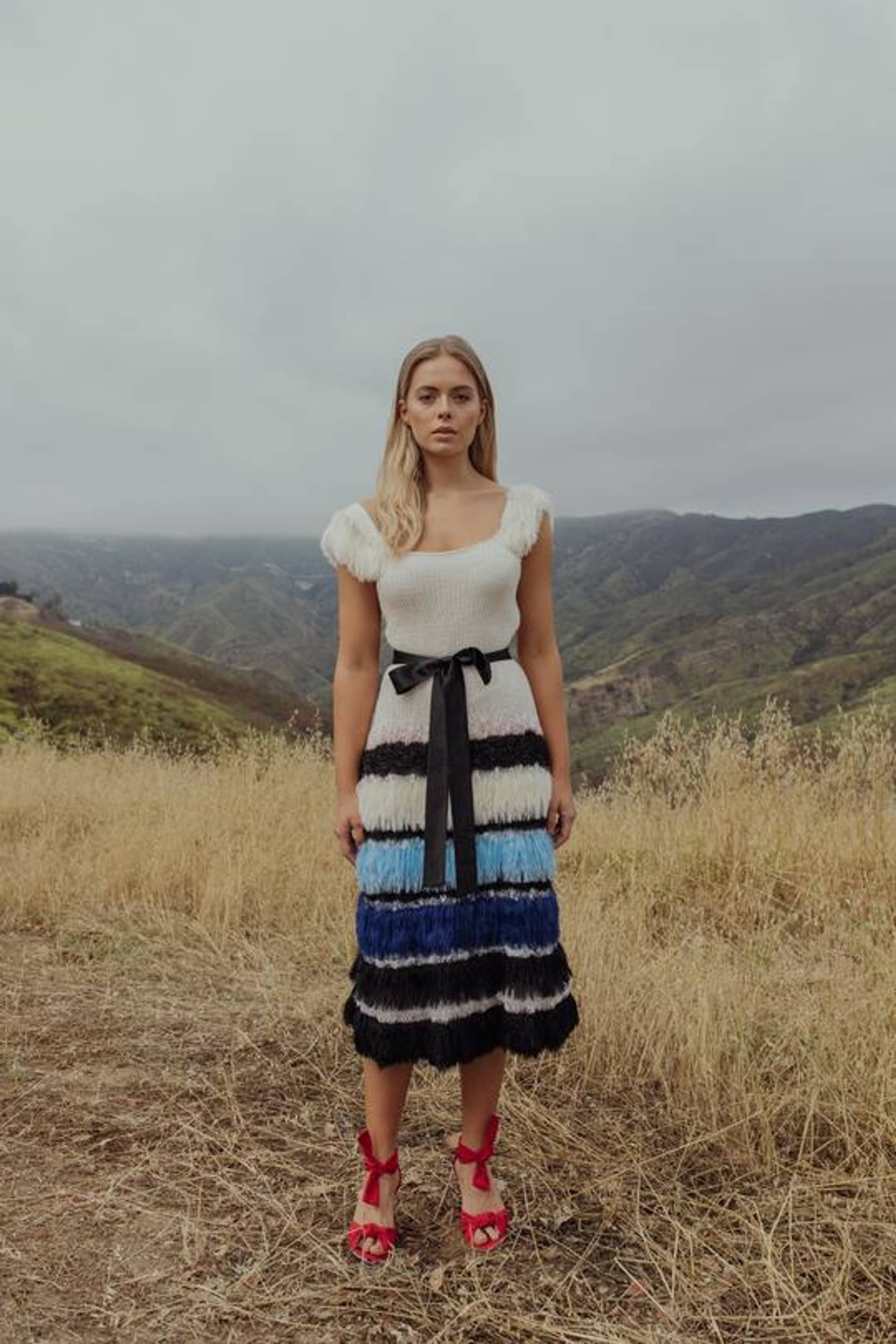 Sundown Handmade Multicolor Knit Dress made by ANDREEVA