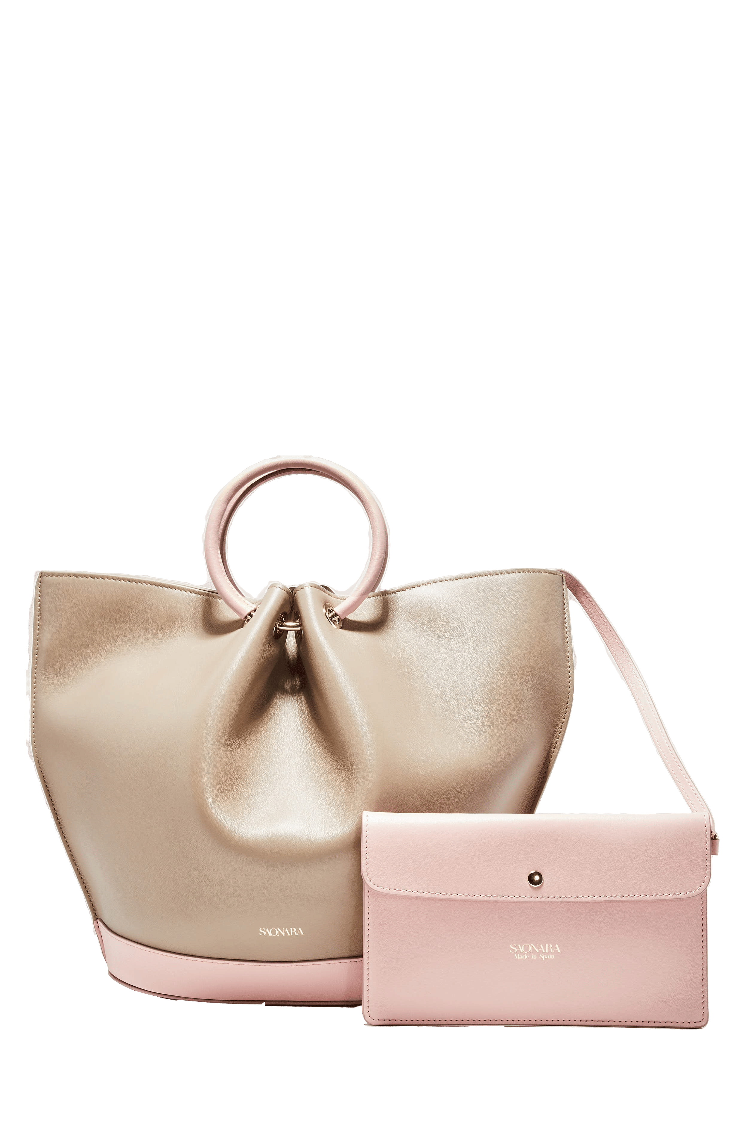 SAONARA CARTOON TAUPE/PEONY LEATHER made by Saonara