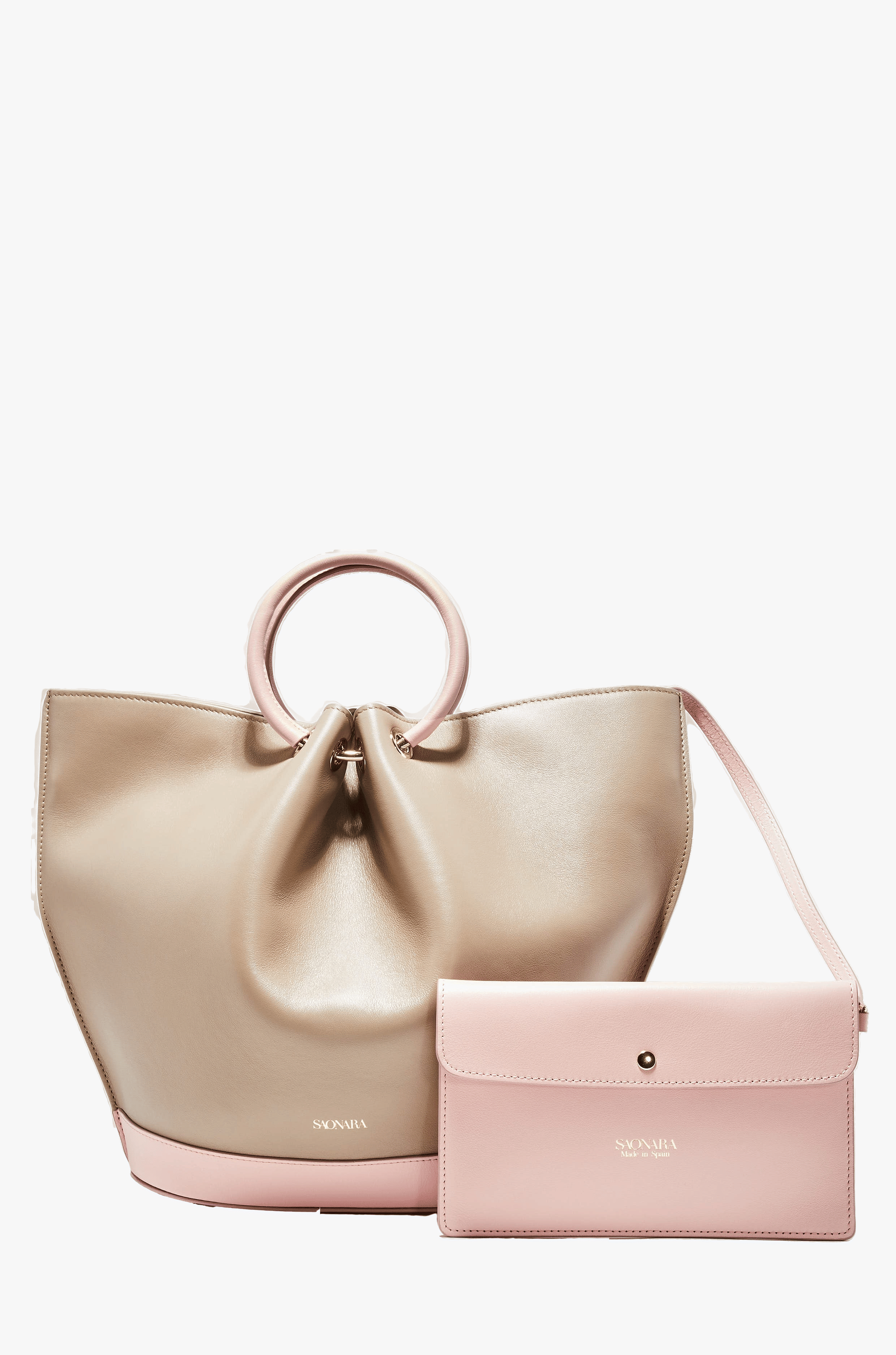 SAONARA CARTOON TAUPE/PEONY LEATHER made by Saonara