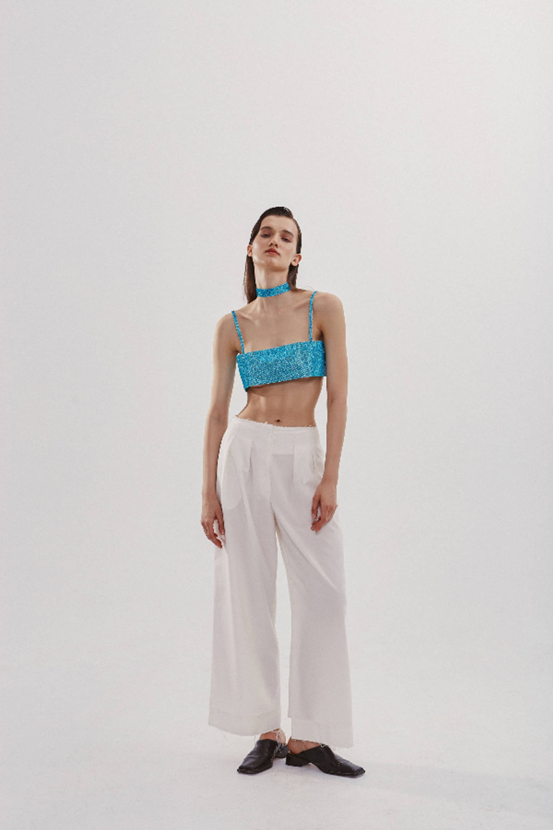 Charlotte Top Aquamarine Blue made by NUÉ