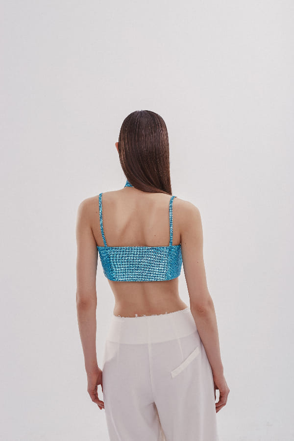 Charlotte Top Aquamarine Blue made by NUÉ