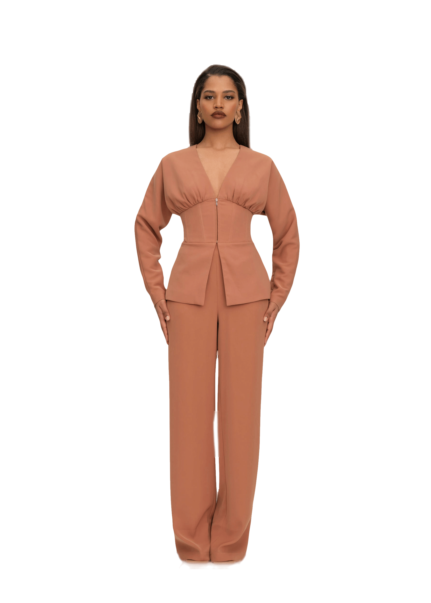 GIA CORSET BLAZER - DUST made by Andrea Iyamah