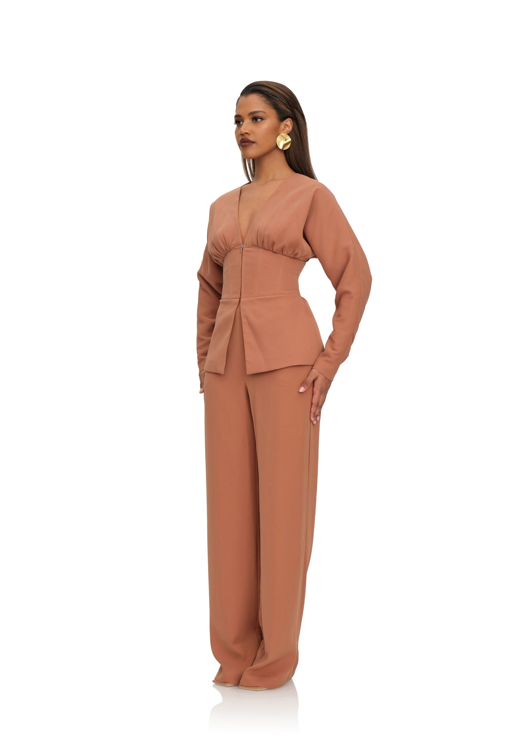 GIA CORSET BLAZER - DUST made by Andrea Iyamah