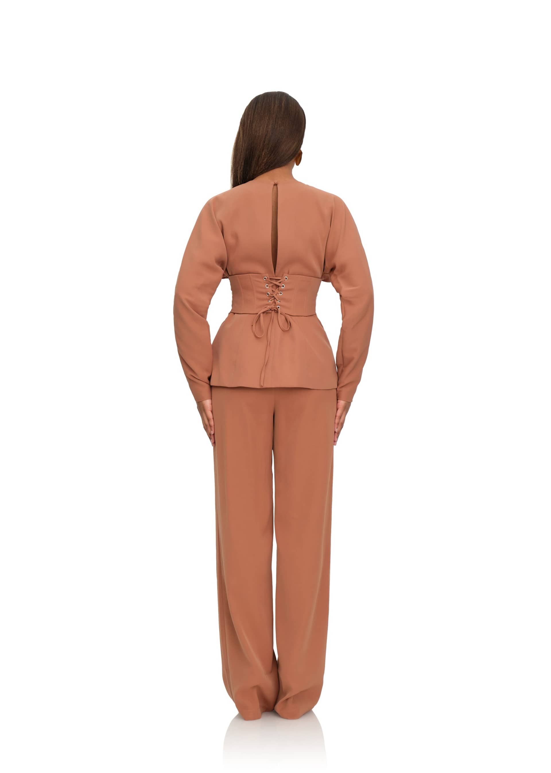 GIA CORSET BLAZER - DUST made by Andrea Iyamah