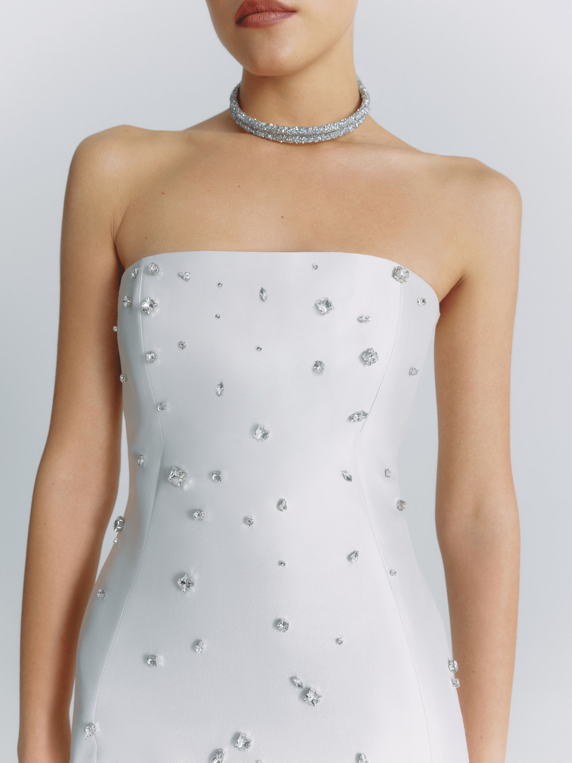 Crystal Strapless Maxi Dress made by NDS The Label