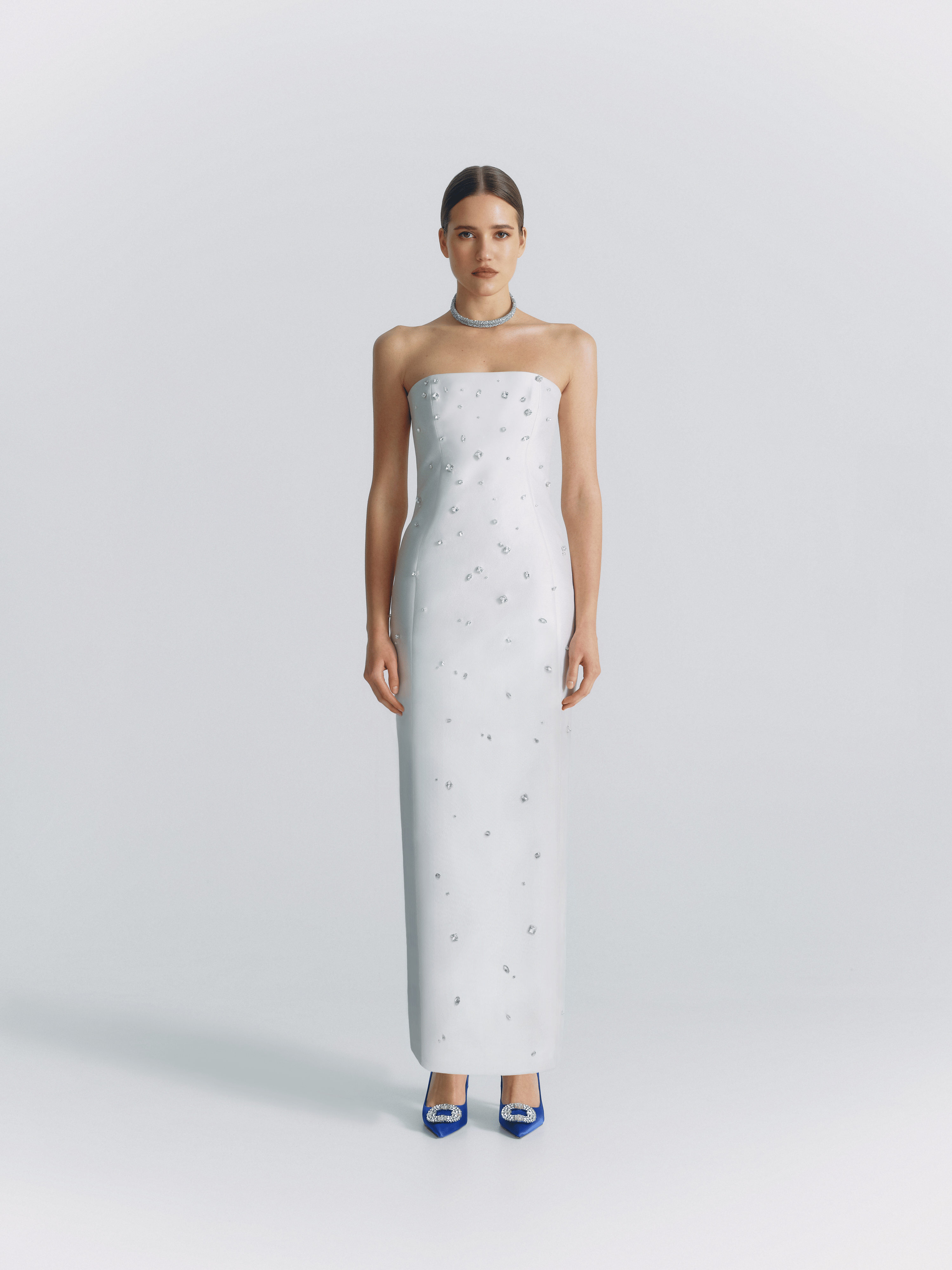 Crystal Strapless Maxi Dress made by NDS The Label