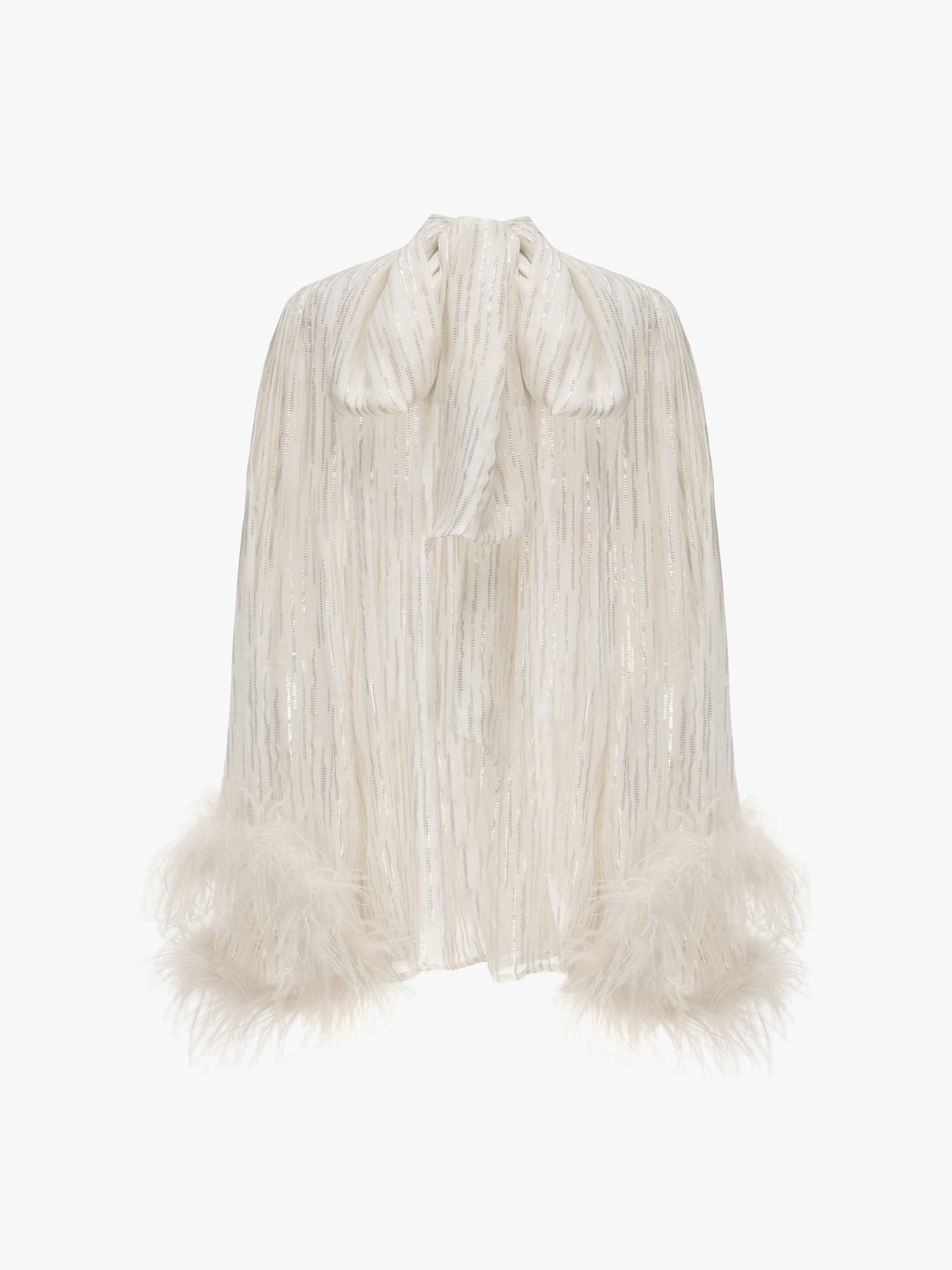 Keira Feather Top (White) in White made by Nana Jacqueline