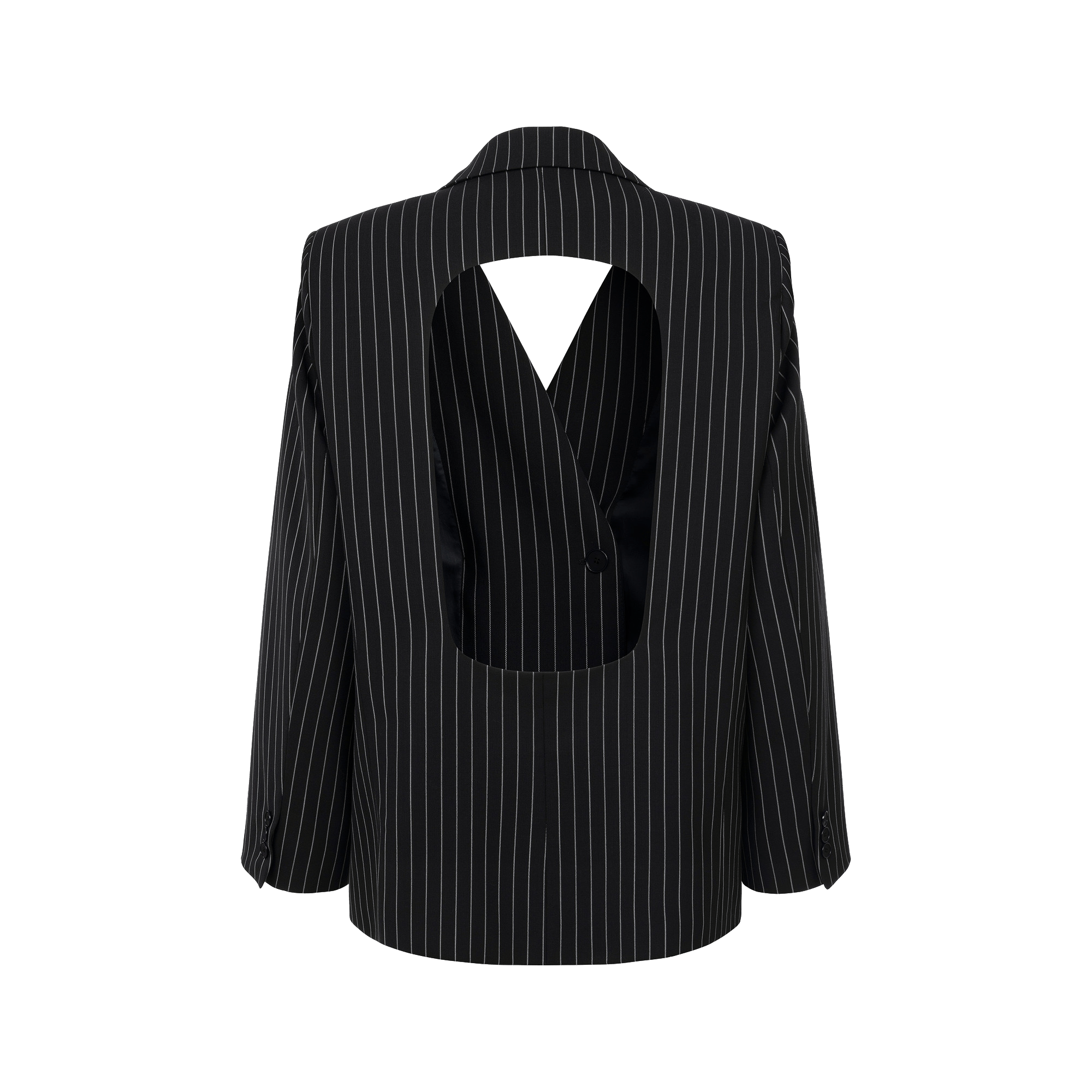 Striped Open Back Blazer made by Wiktoria Frankowska