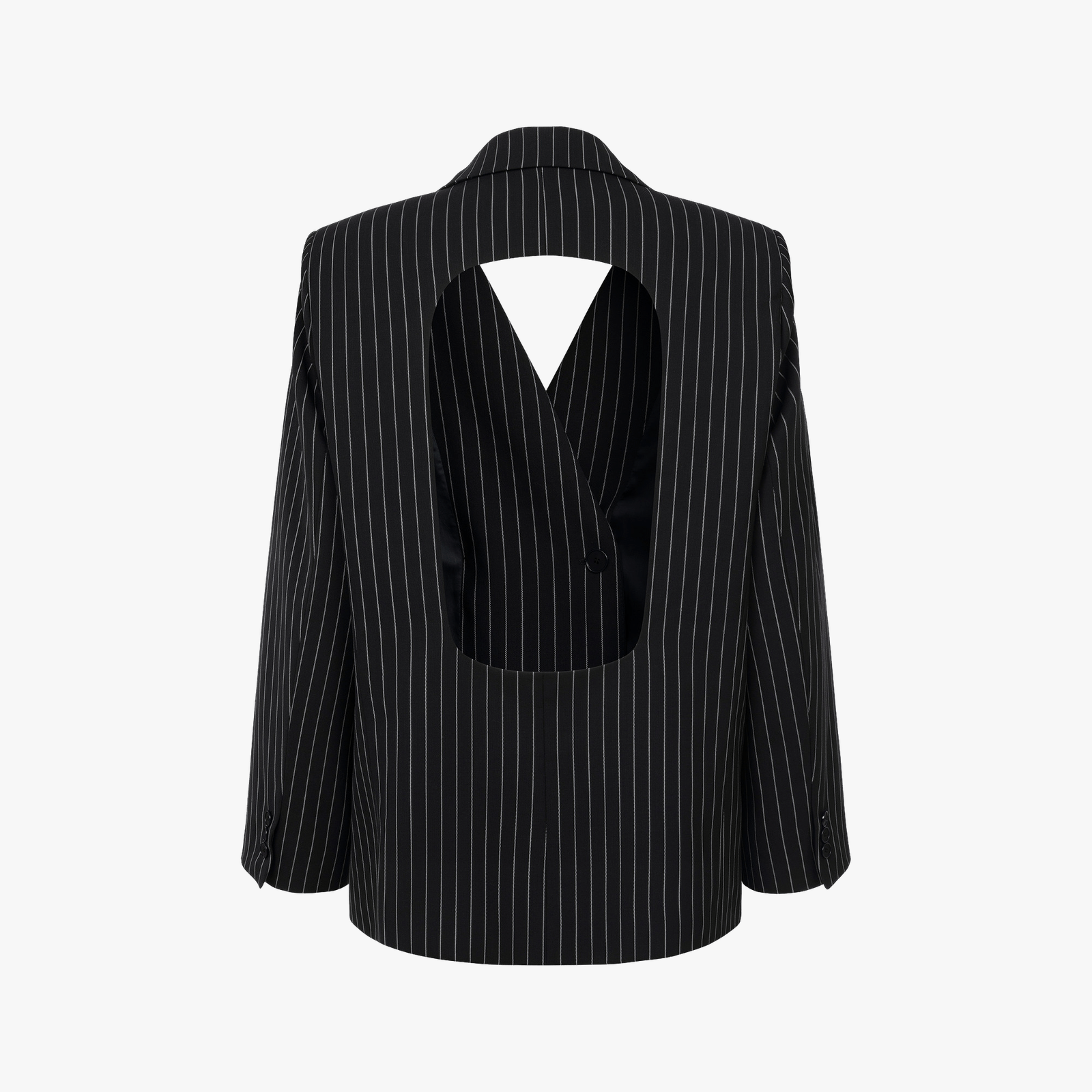Striped Open Back Blazer made by Wiktoria Frankowska