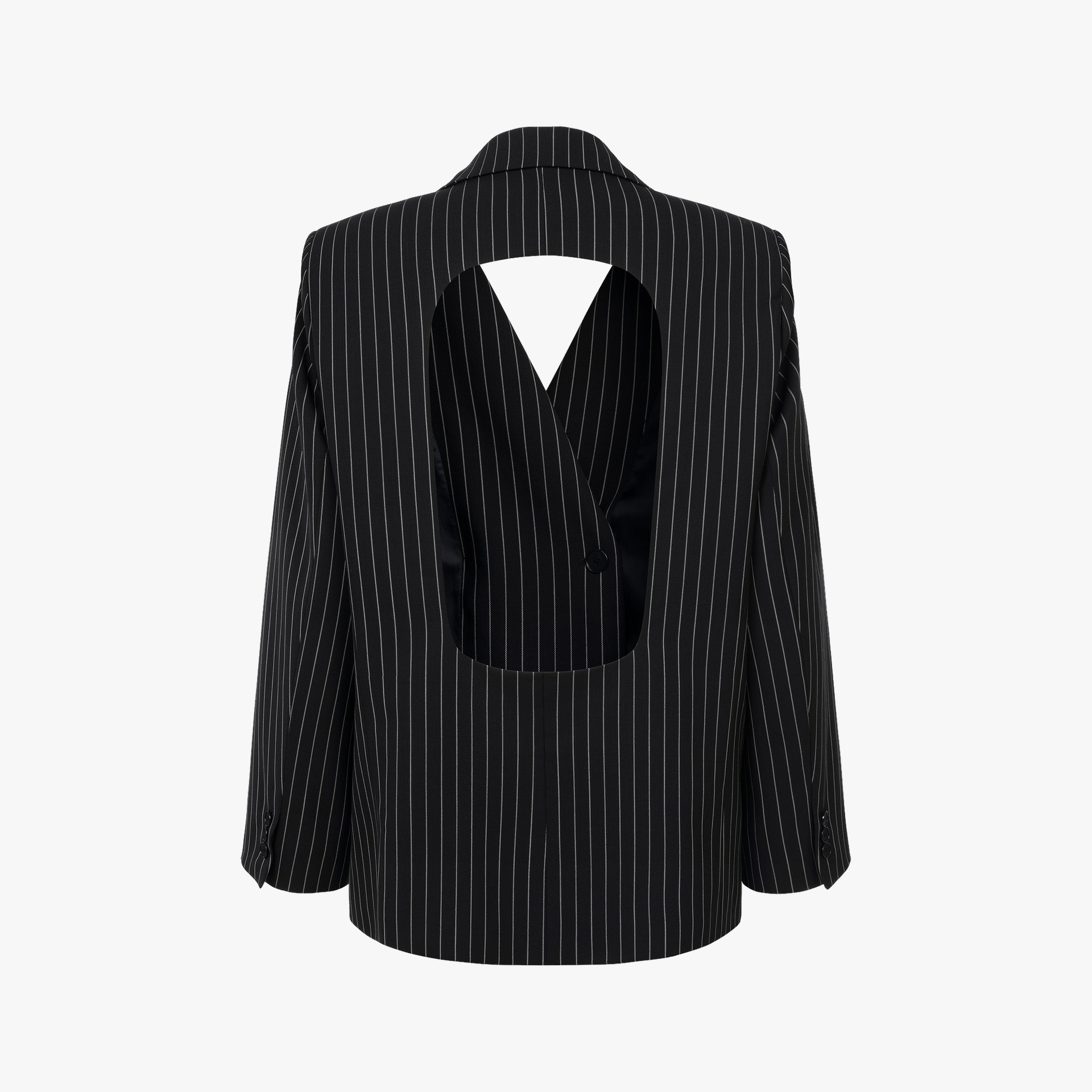 Striped Open Back Blazer made by Wiktoria Frankowska