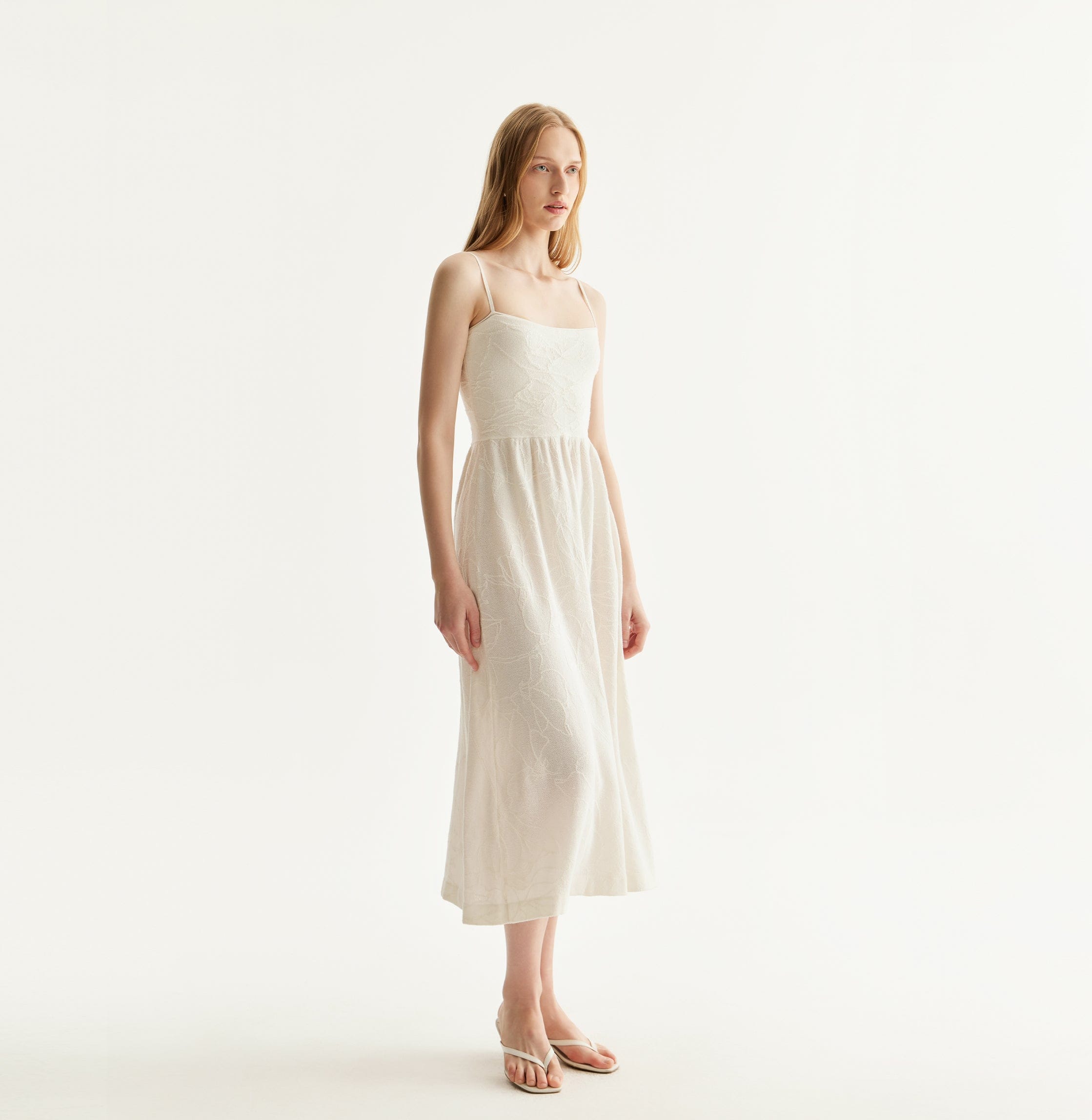 CHINESE STYLE FLORAL TEXTURED DRESS made by CRUSH Collection