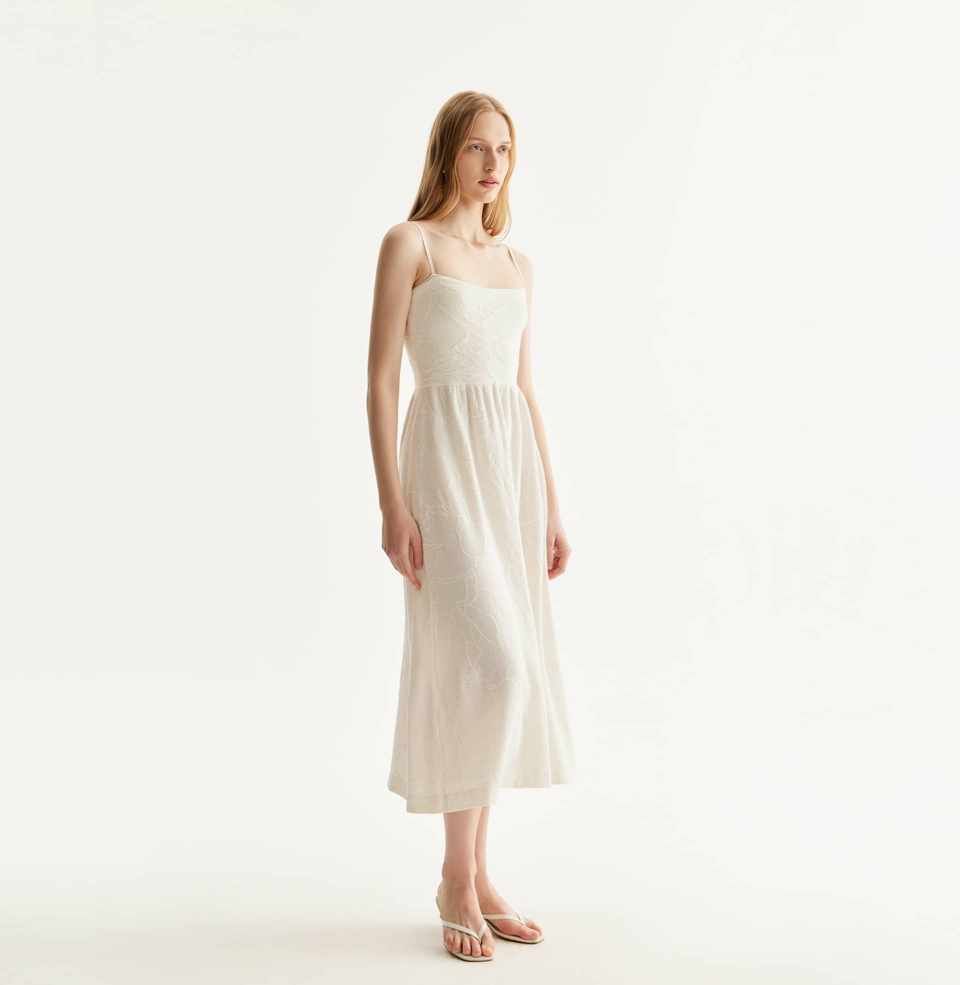 CHINESE STYLE FLORAL TEXTURED DRESS made by CRUSH Collection