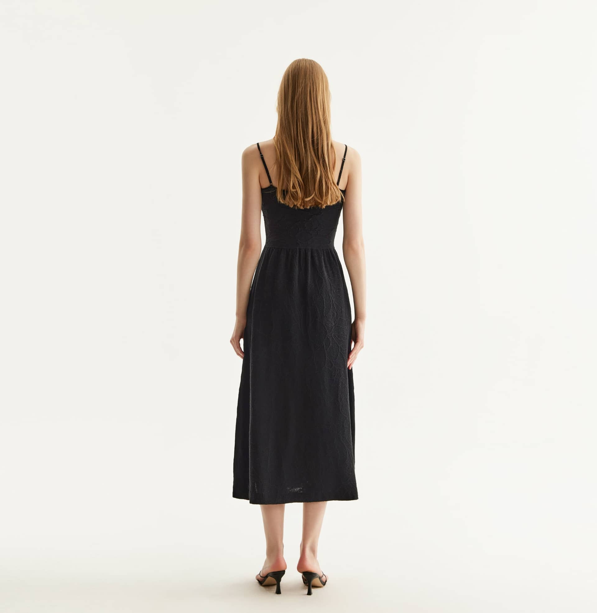 CHINESE STYLE FLORAL TEXTURED DRESS made by CRUSH Collection