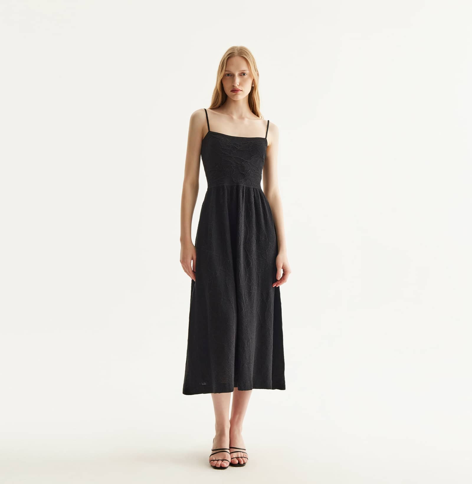 CHINESE STYLE FLORAL TEXTURED DRESS made by CRUSH Collection