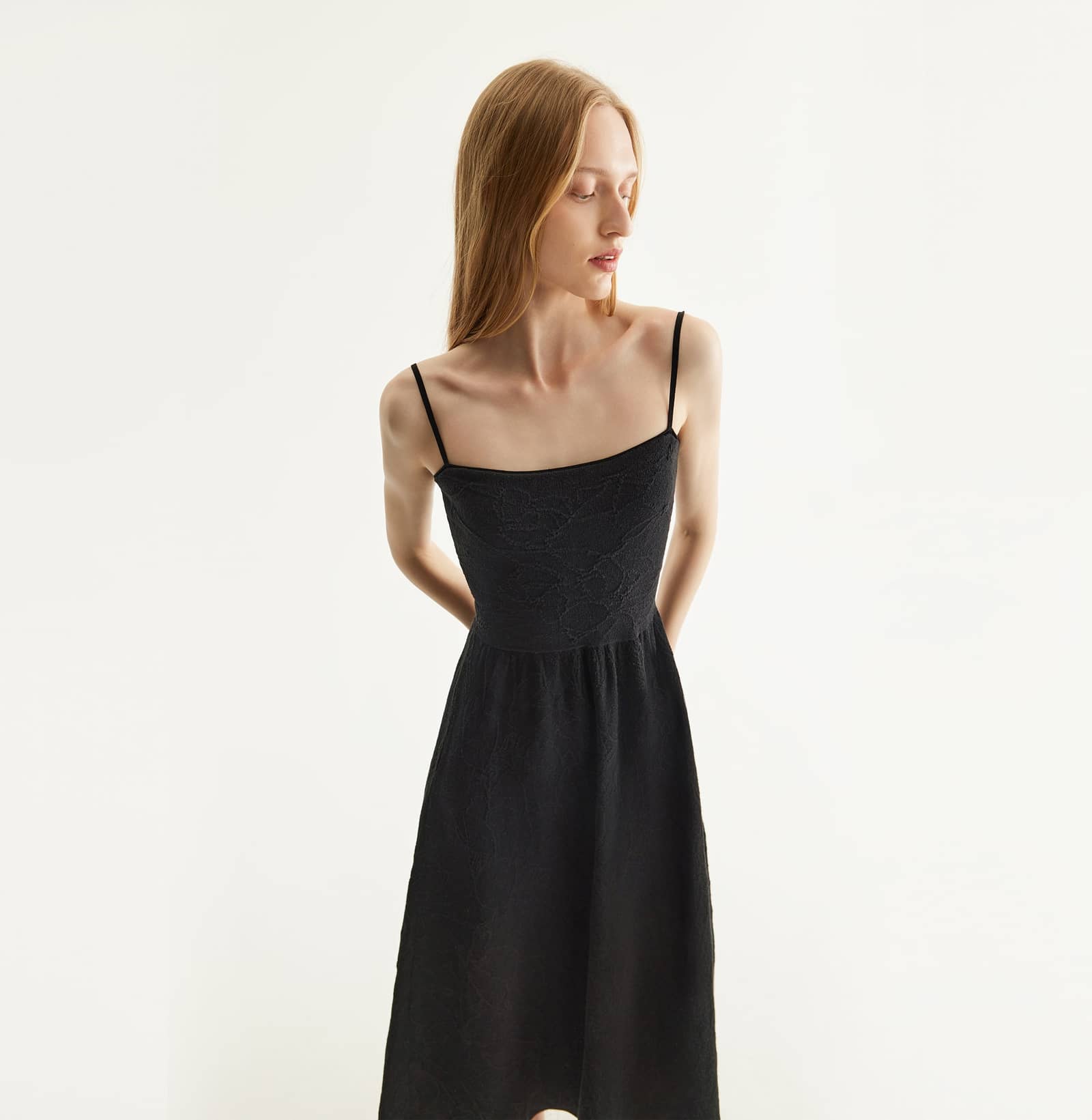 CHINESE STYLE FLORAL TEXTURED DRESS made by CRUSH Collection