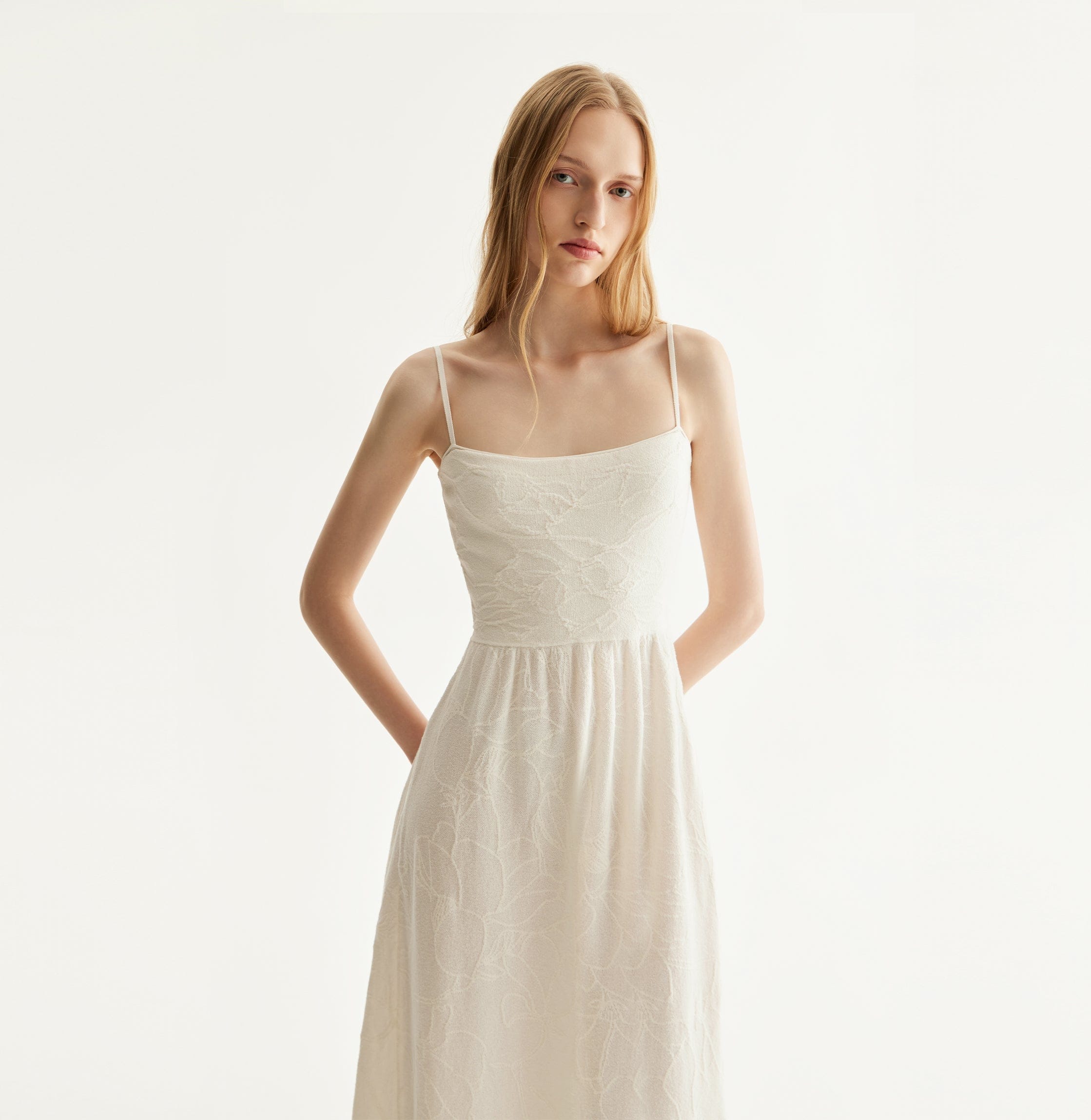 CHINESE STYLE FLORAL TEXTURED DRESS made by CRUSH Collection