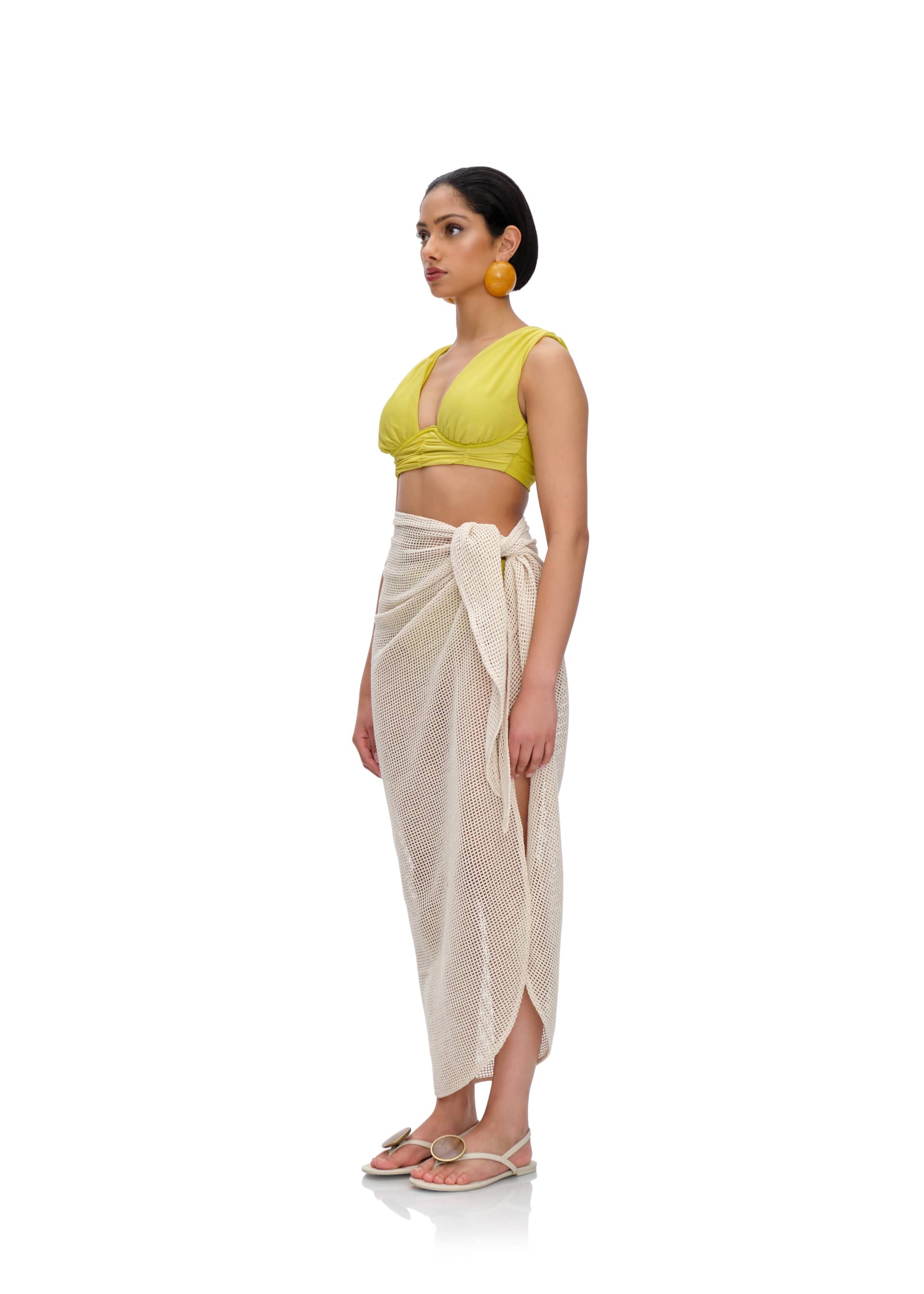 ZURA COTTON SARONG - BONE made by Andrea Iyamah