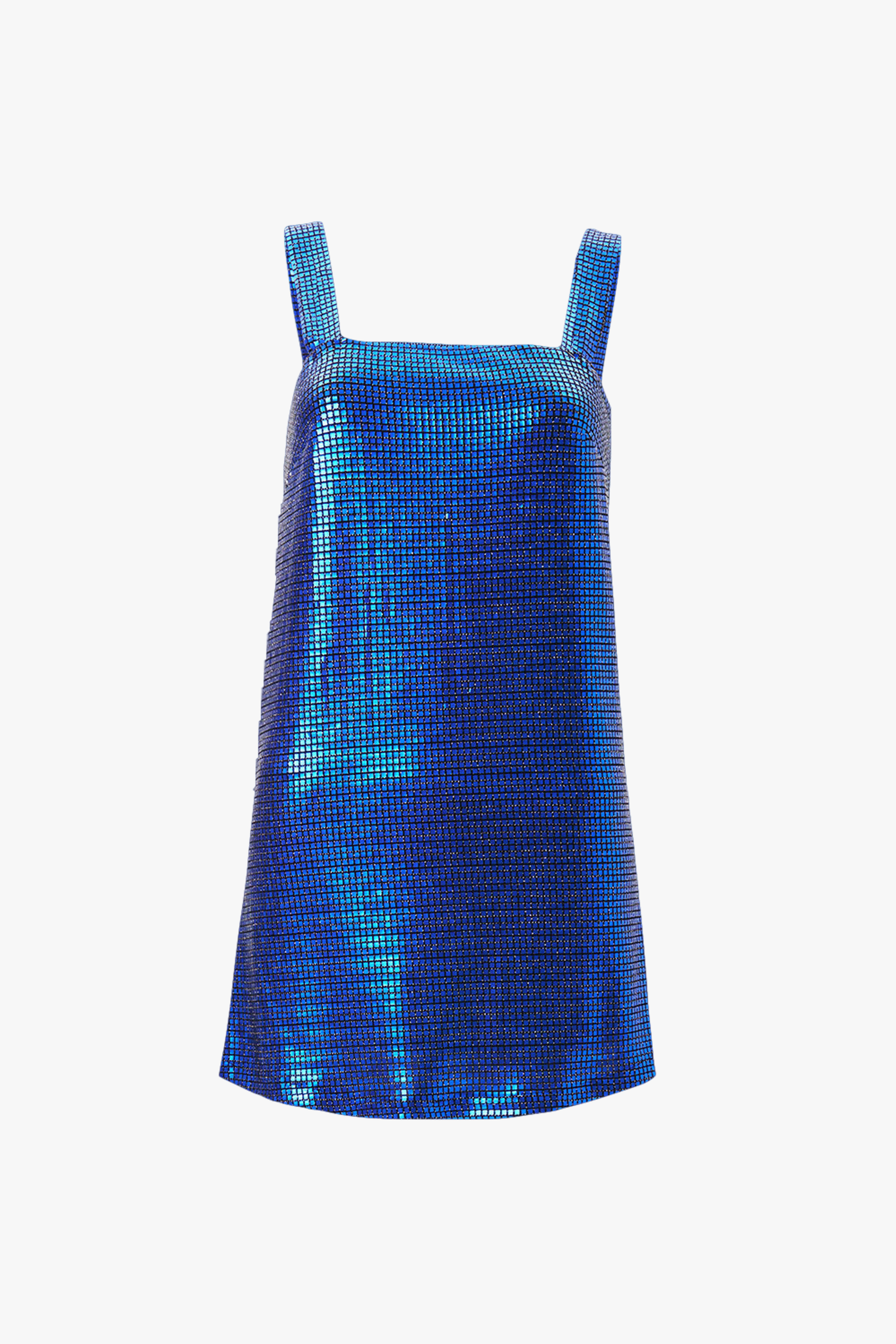 Hailey Blue Sequined Mini Dress made by Lora Istanbul