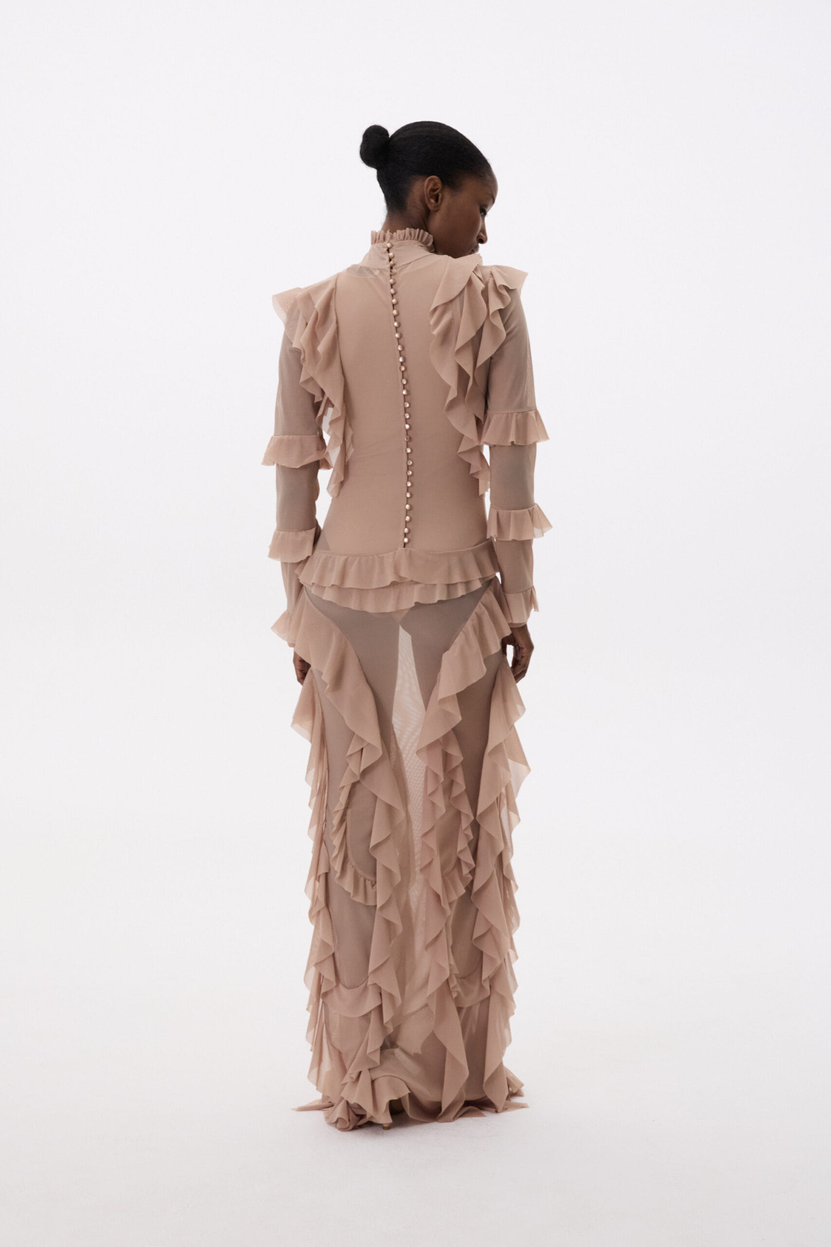 Long Sheer Dress made by YAVORSKA